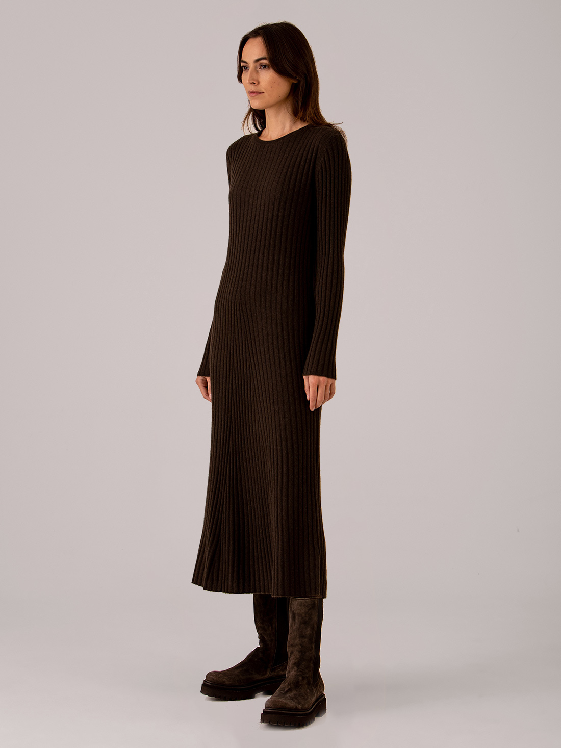 Detailansicht von Maxi-Strickkleid aus Cashmere von LISA YANG