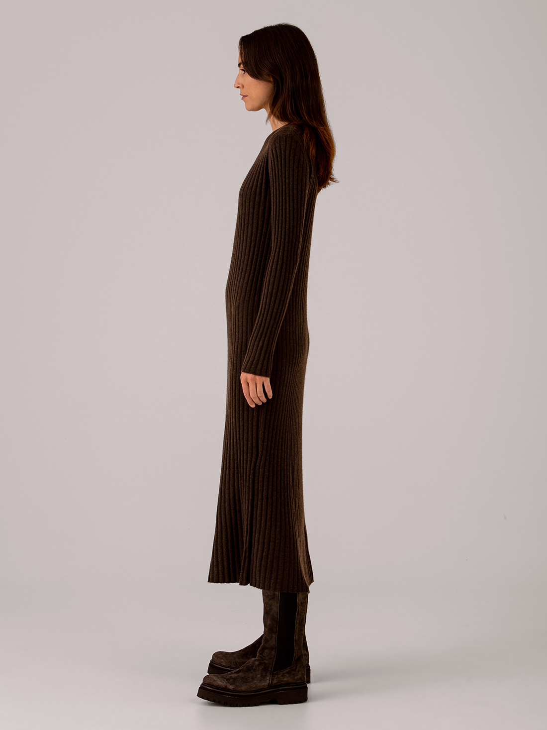 Detailansicht von Maxi-Strickkleid aus Cashmere von LISA YANG