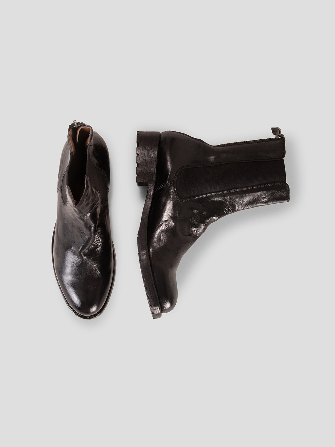 Detailansicht von Lederstiefelette von CORDWAINER