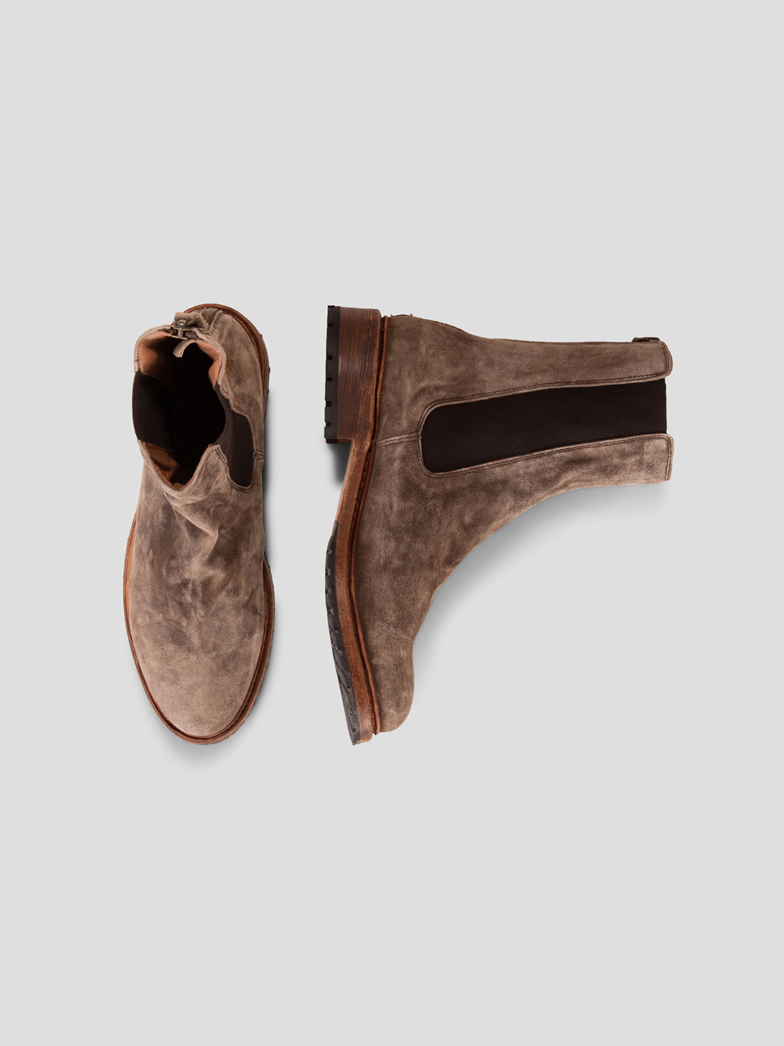 Detailansicht von Lederstiefelette von CORDWAINER