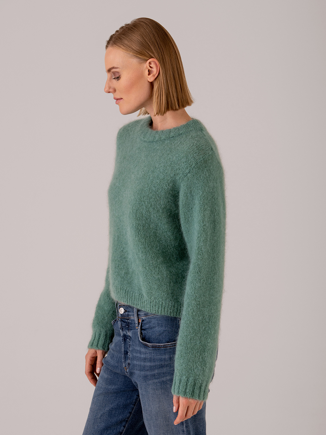 Detailansicht von Kurzer Pullover aus Mohair von AMERICAN VINTAGE
