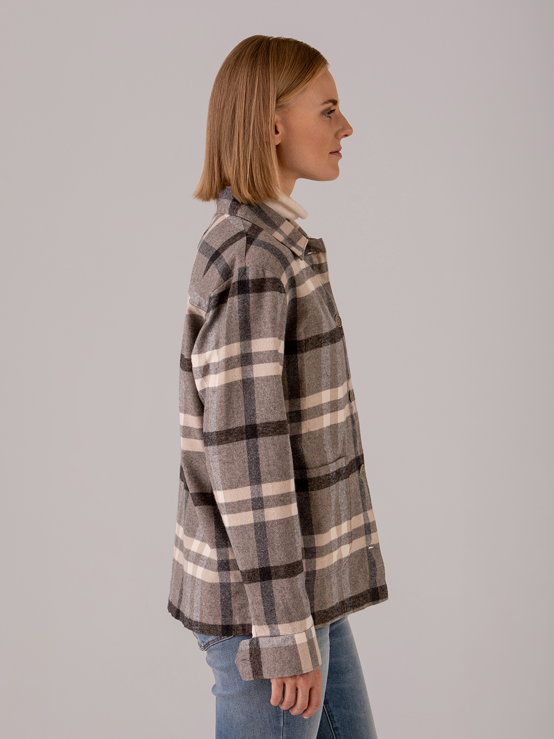 Detailansicht von Flanellbluse aus Baumwolle von FIL NOIR