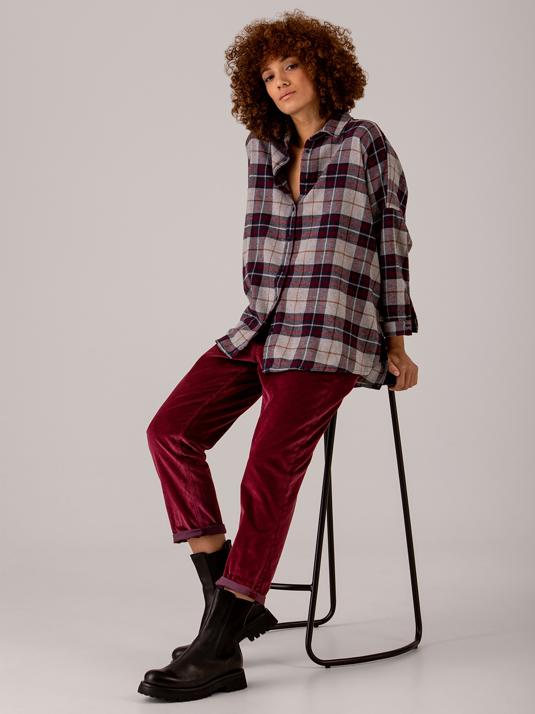 Detailansicht von Flanellbluse aus Baumwolle von HERRLICHER