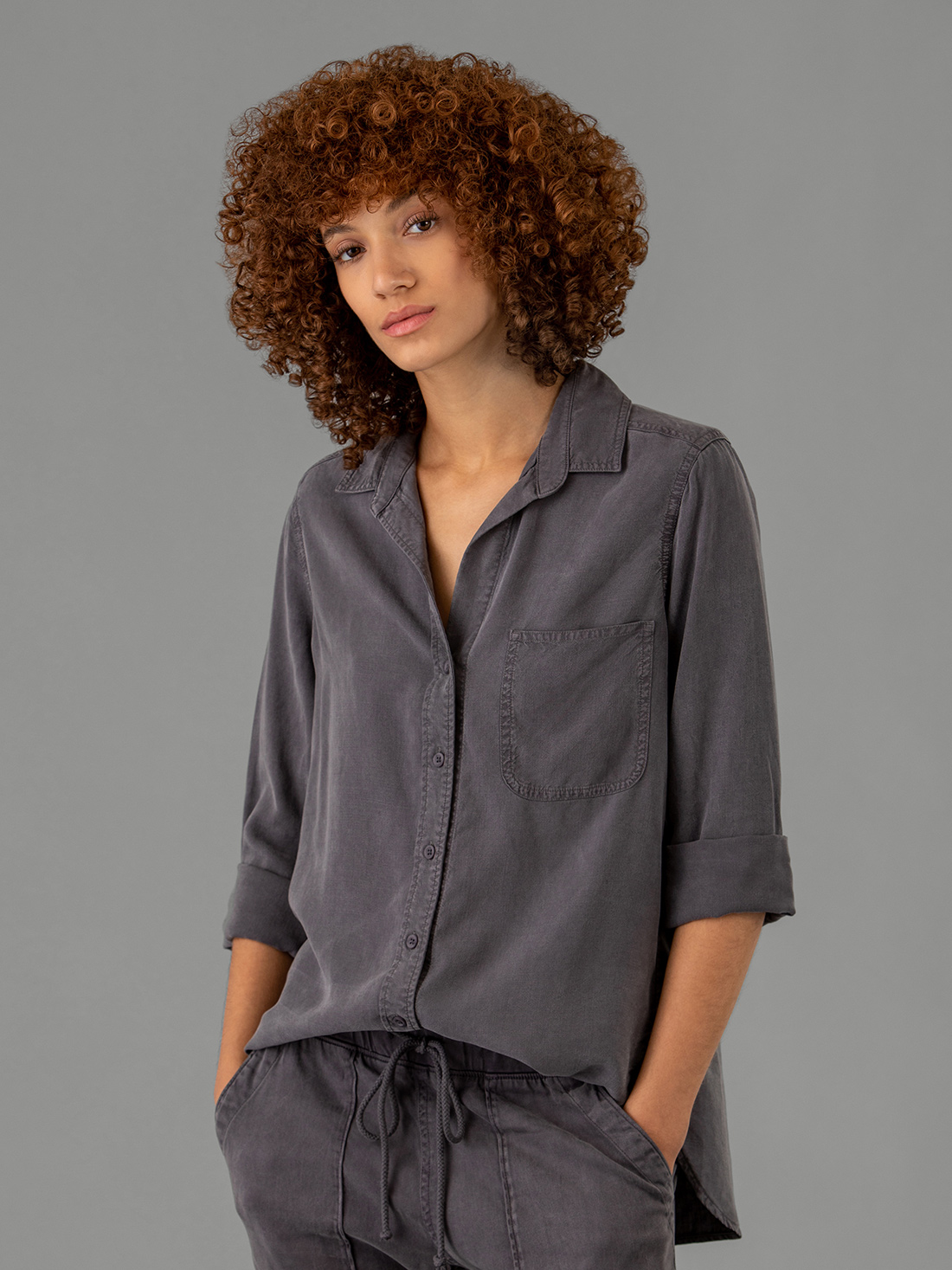 Detailansicht von Hemdbluse von BELLA DAHL