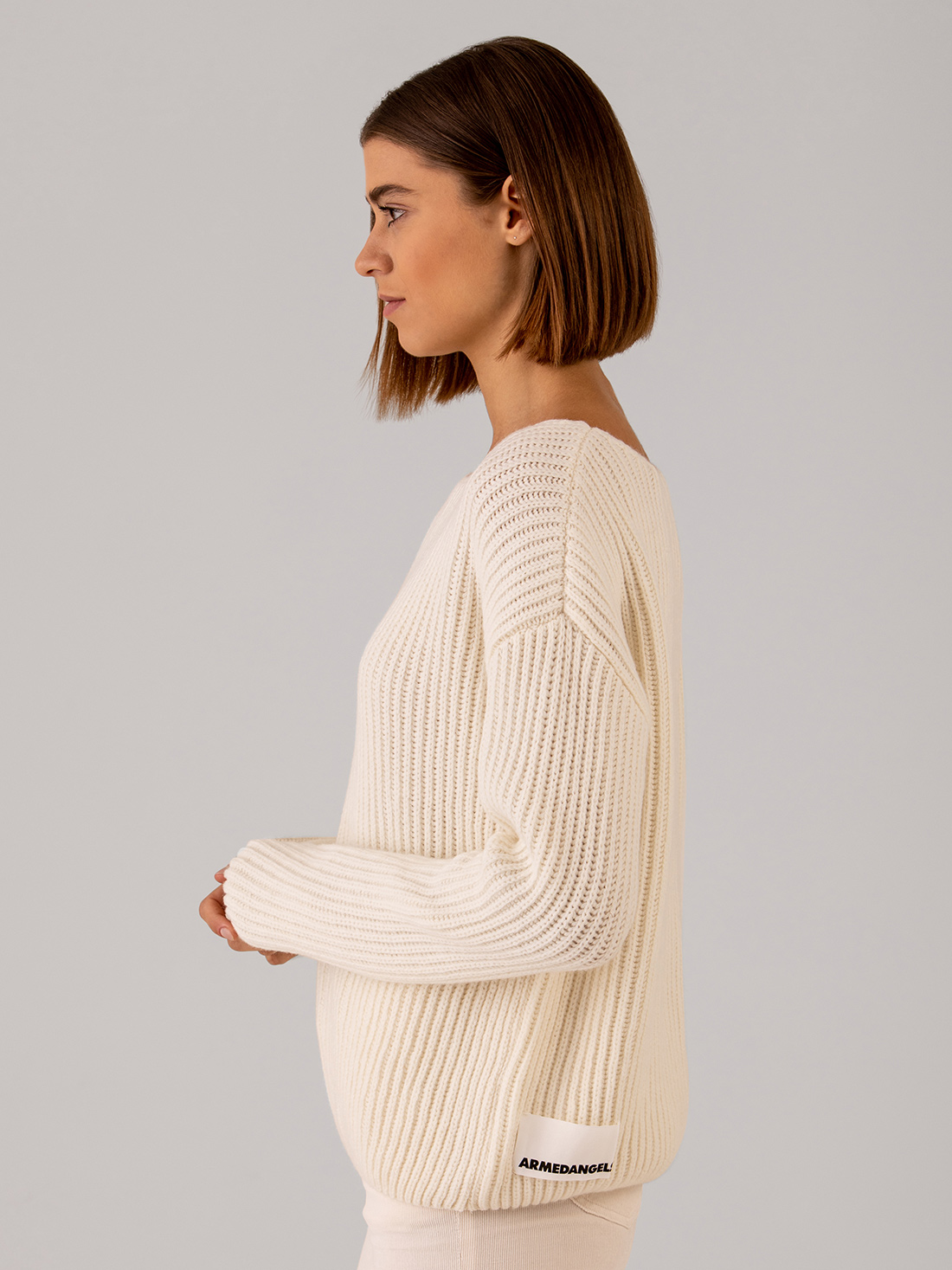 Detailansicht von Rippstrickpullover von ARMEDANGELS