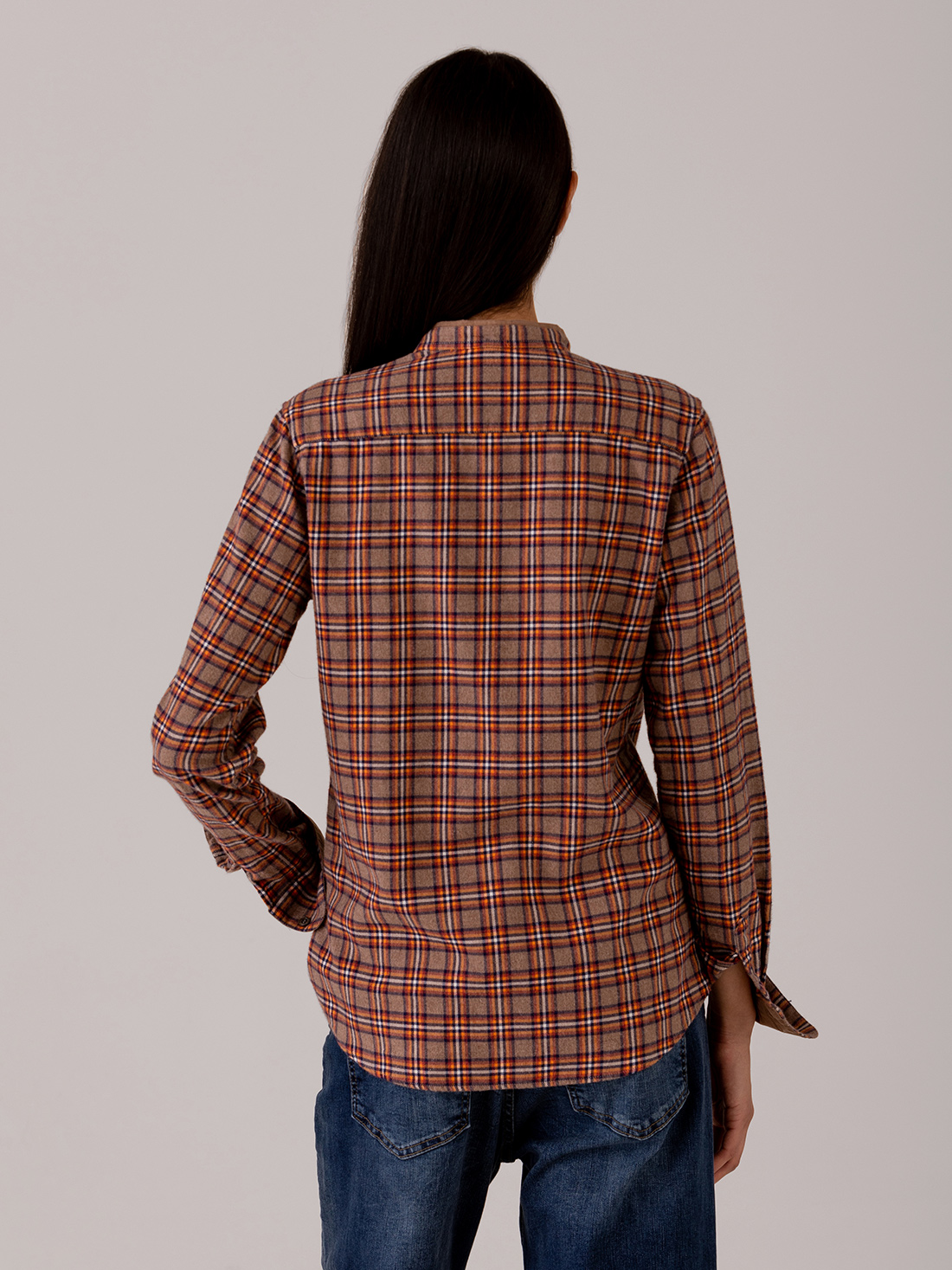 Detailansicht von Flanellbluse aus Baumwolle von AGLINI