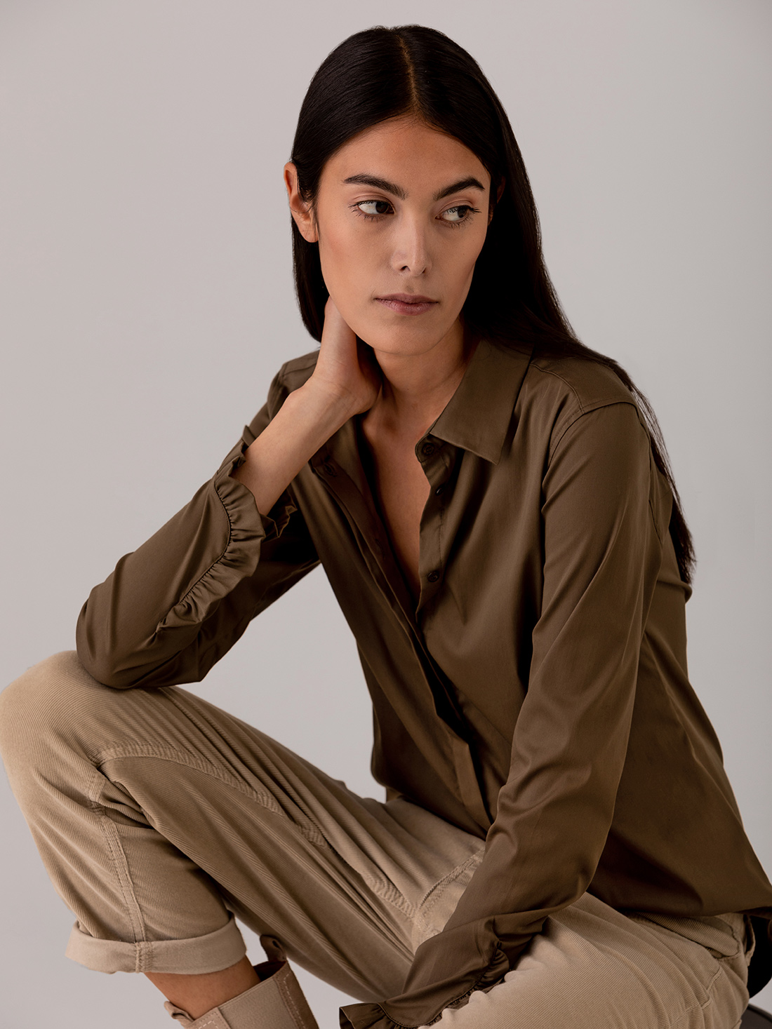 Detailansicht von Bluse aus Baumwolle von MOS MOSH