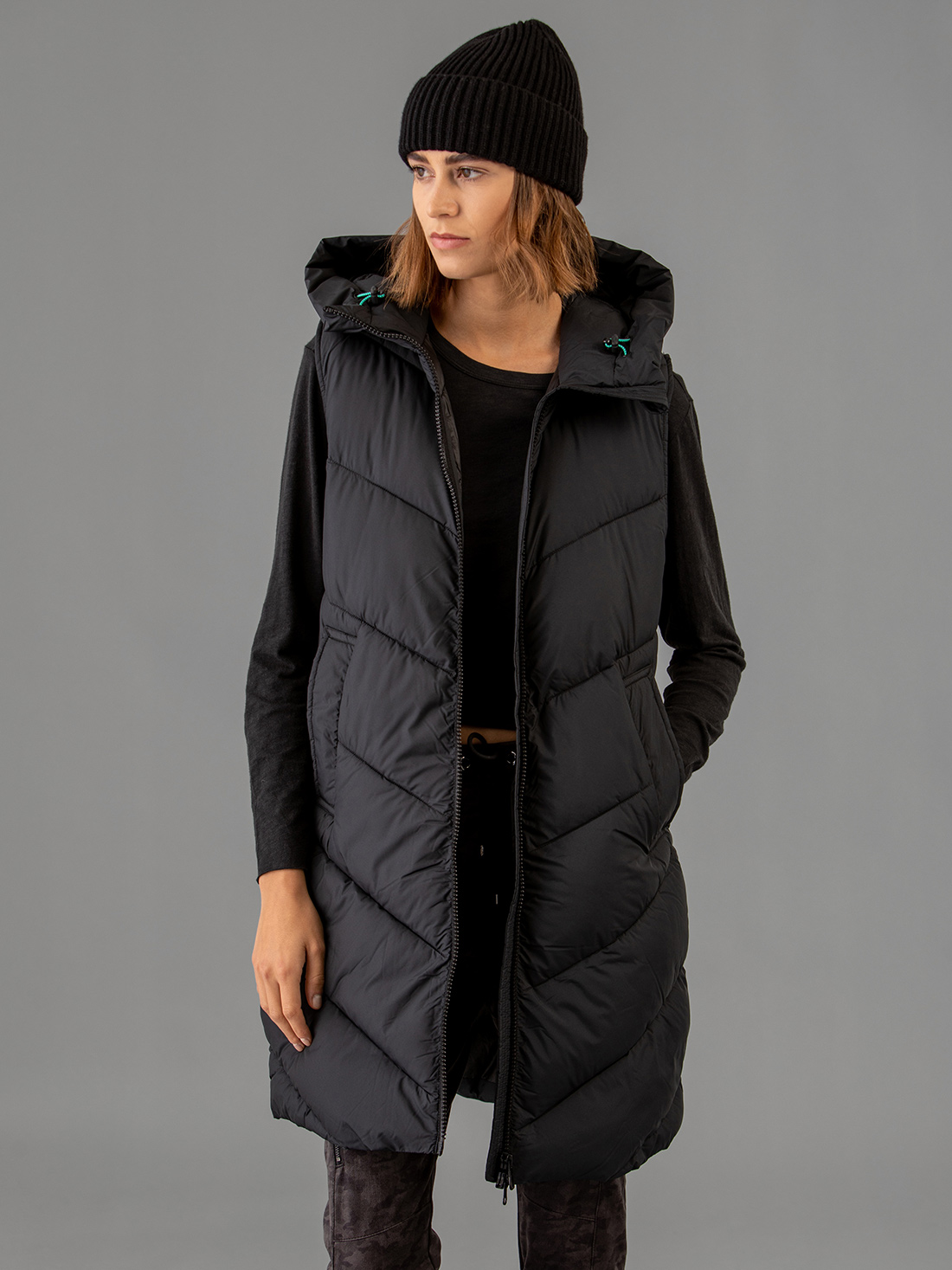 Detailansicht von Lange Steppweste von SAVE THE DUCK