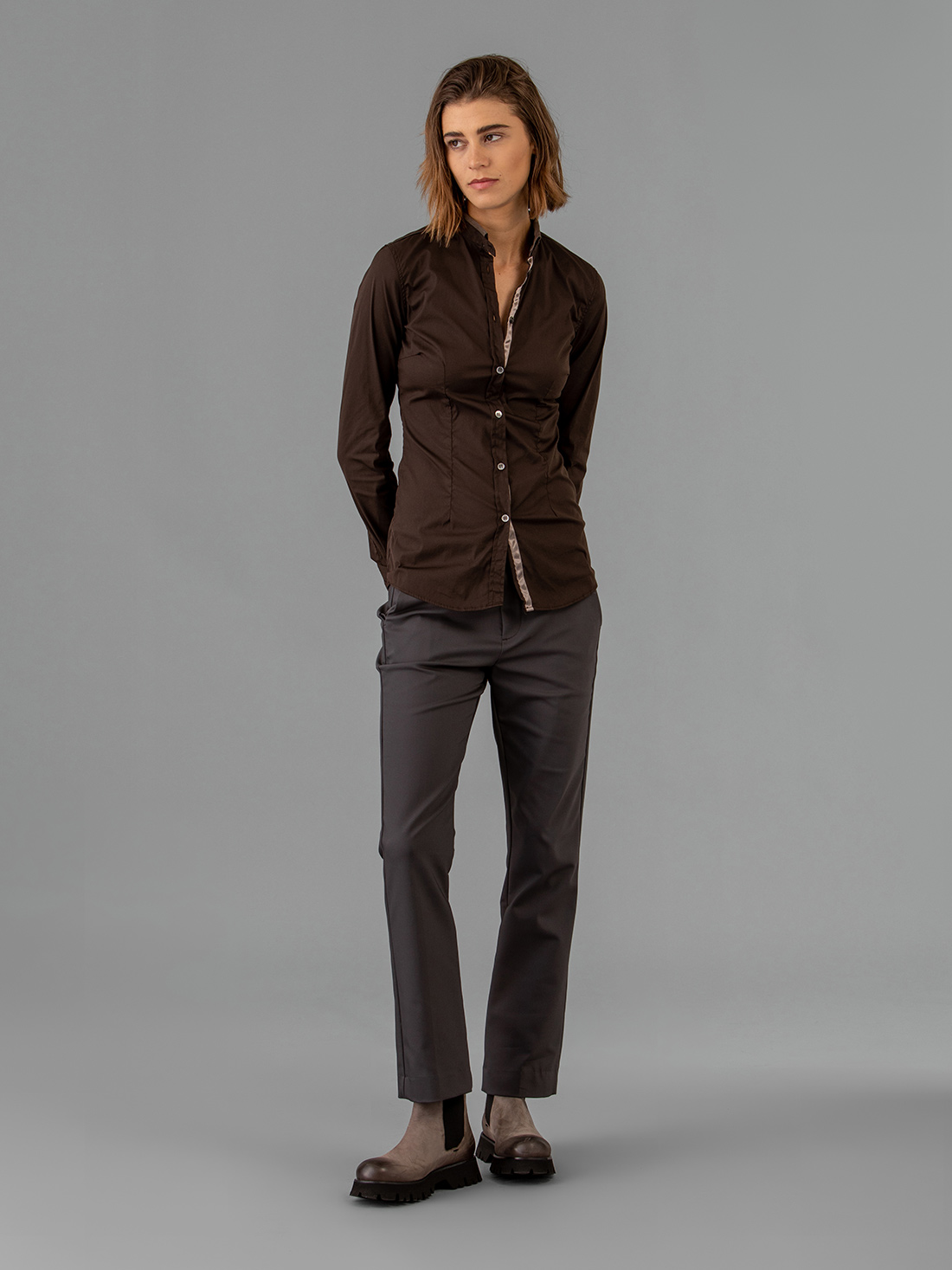 Detailansicht von Baumwollbluse von AGLINI