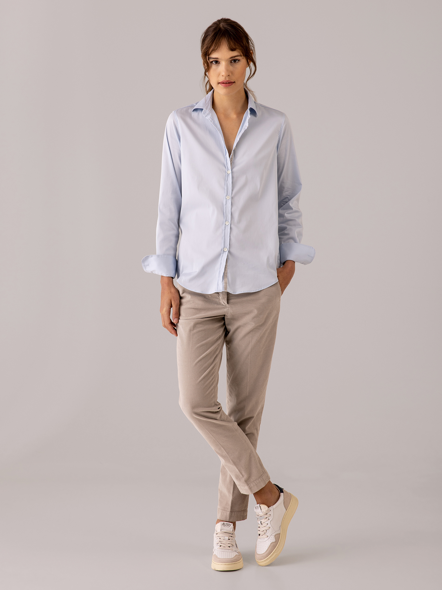 Detailansicht von Baumwollbluse von AGLINI