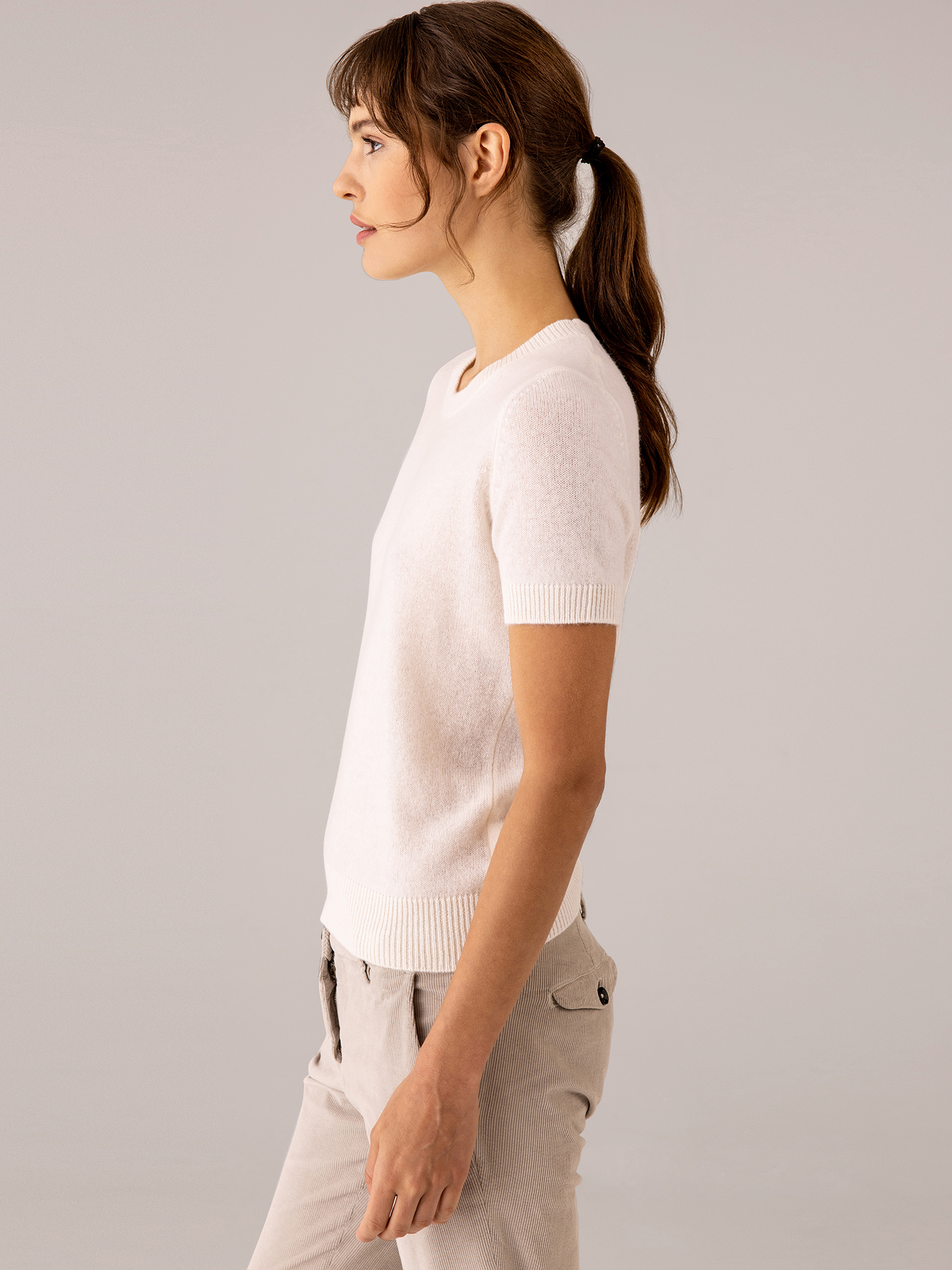 Detailansicht von Kurzarm-Pullover aus Cashmere von DANIELS