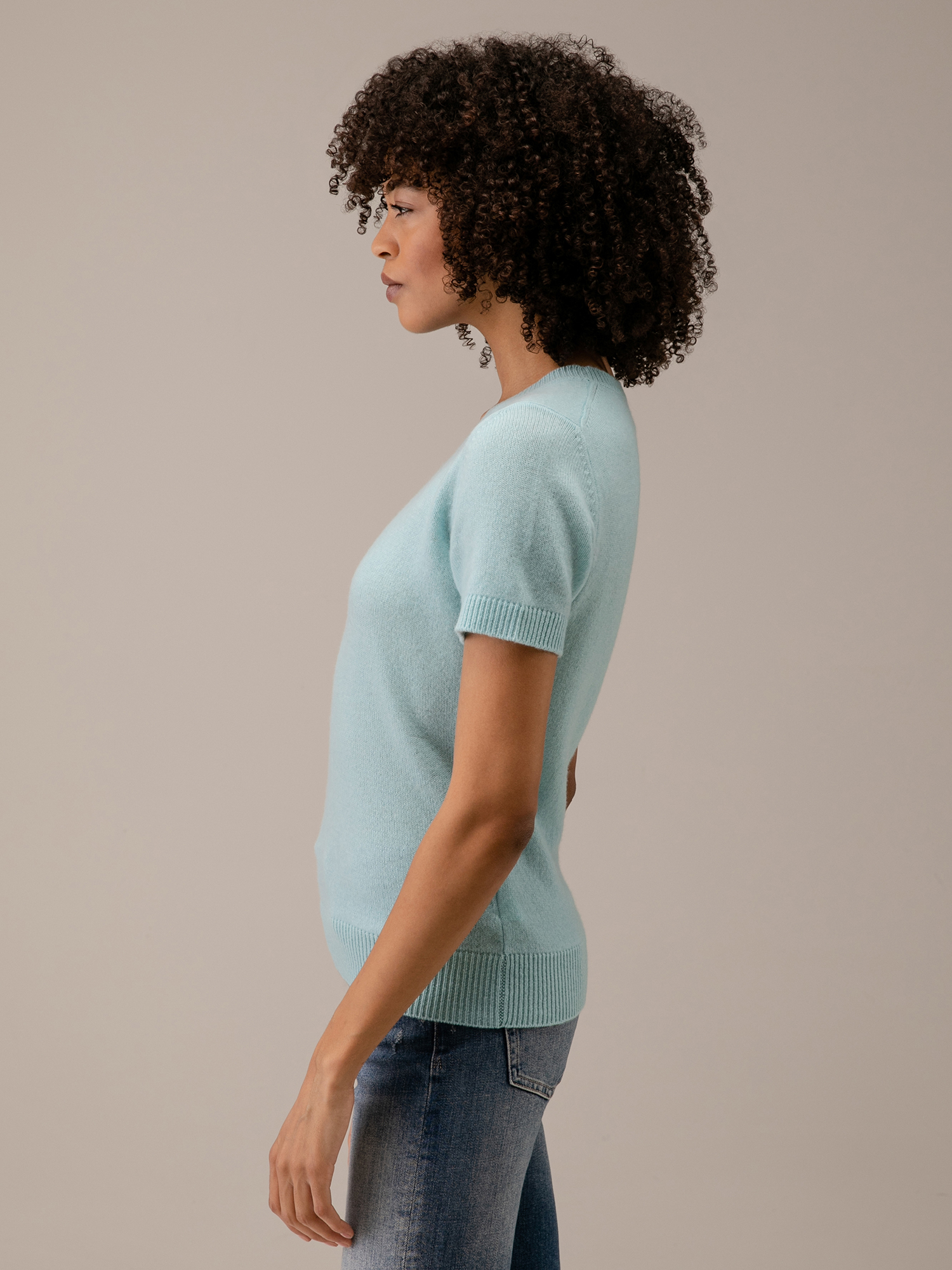 Detailansicht von Kurzarm-Pullover aus Cashmere von DANIELS