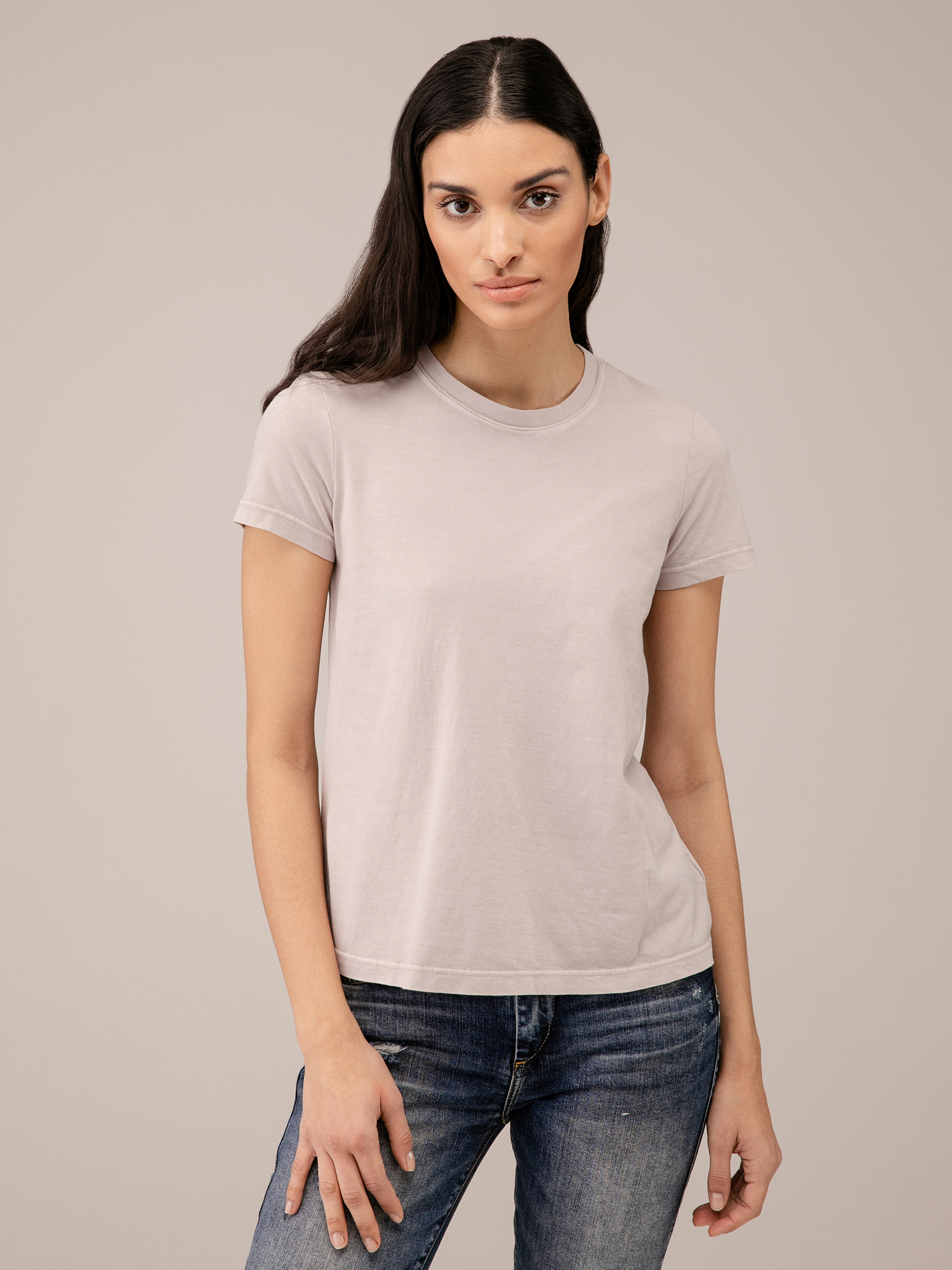 Detailansicht von T-Shirt aus Baumwolle von JAMES PERSE