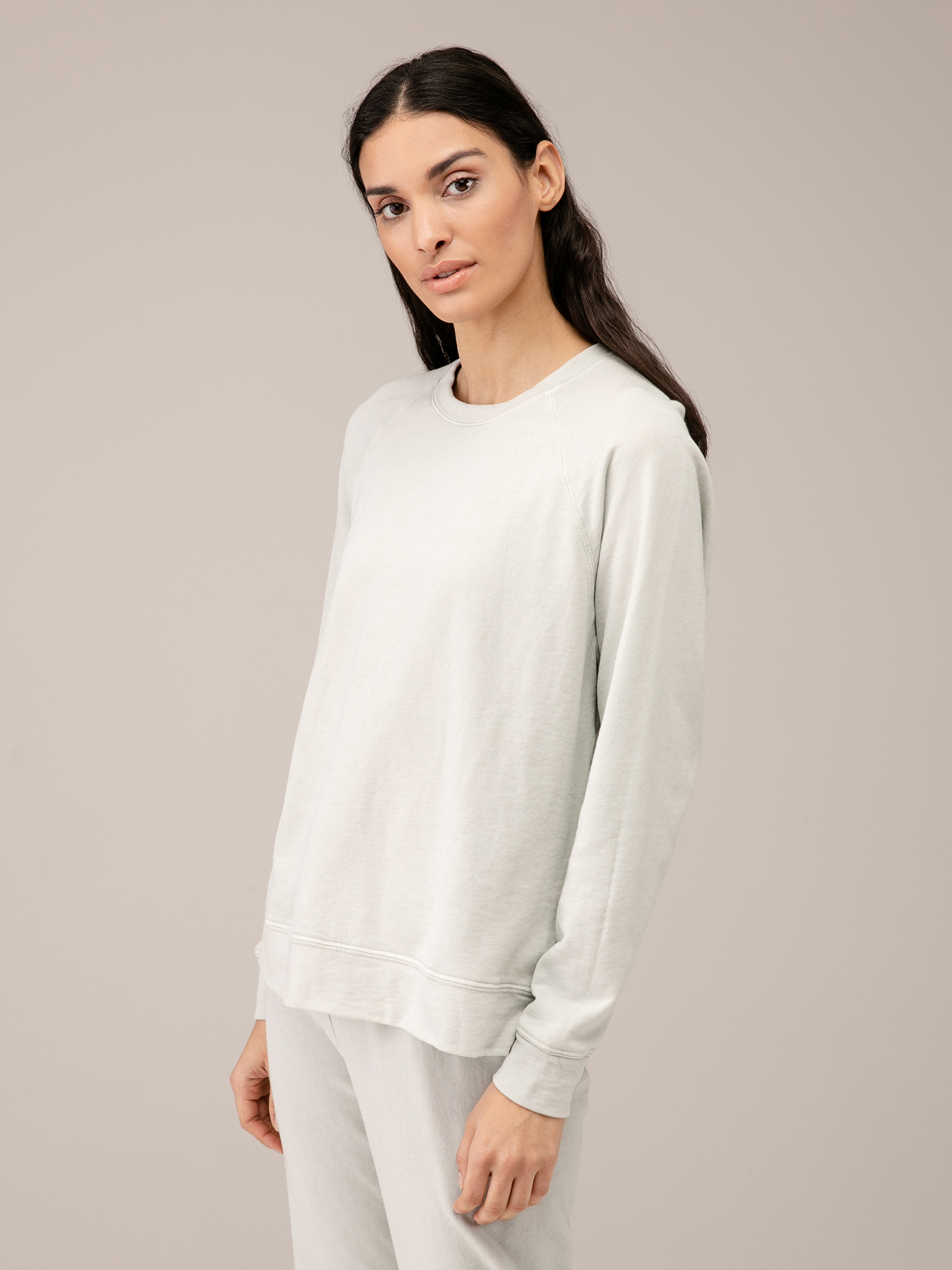 Detailansicht von Sweatshirt aus Baumwolle von JAMES PERSE