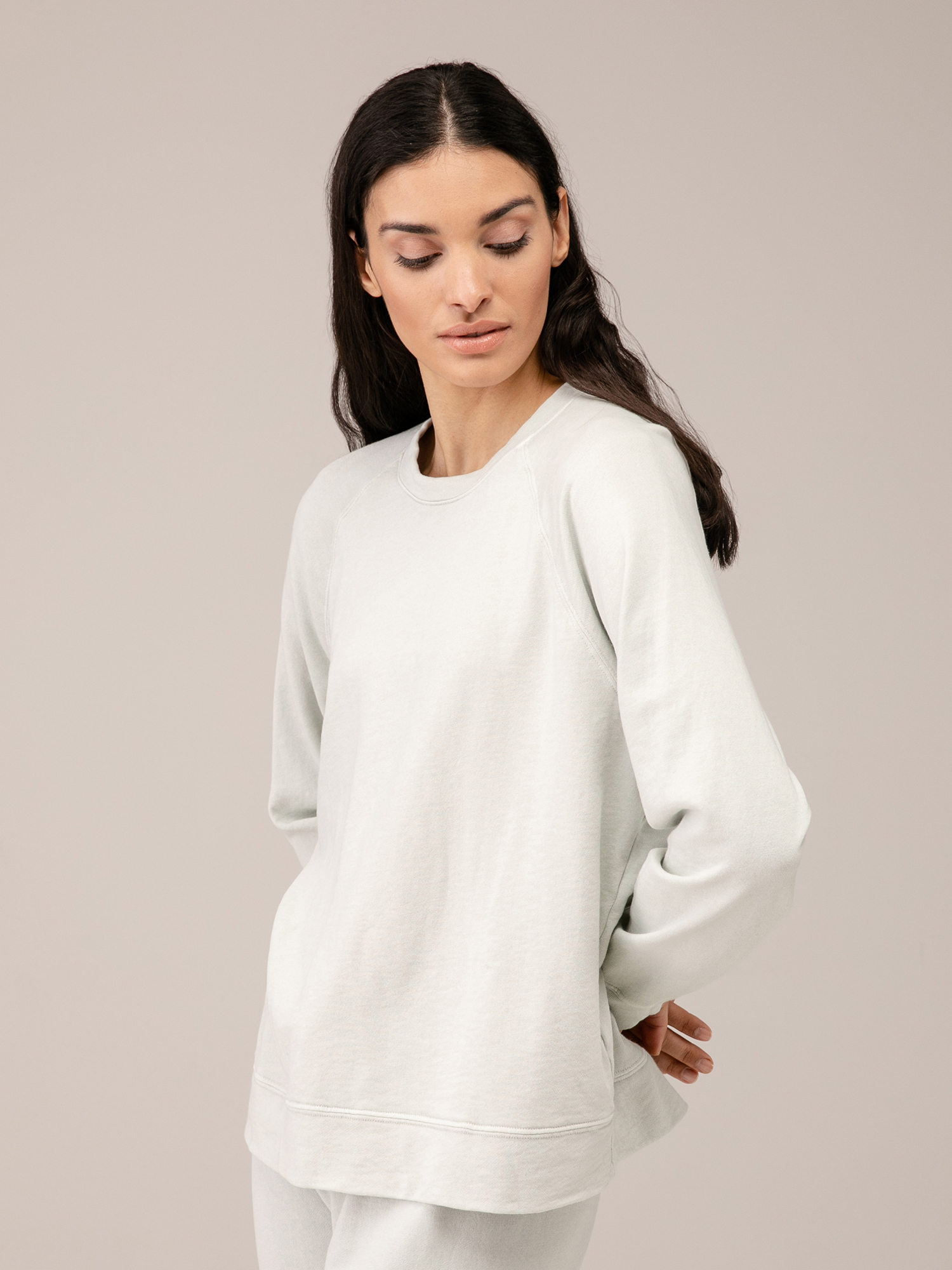 Detailansicht von Sweatshirt aus Baumwolle von JAMES PERSE