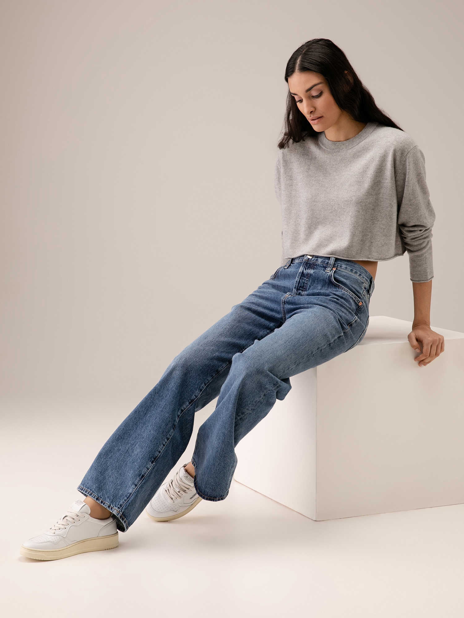 Detailansicht von Cropped Pullover aus Cashmere von LISA YANG