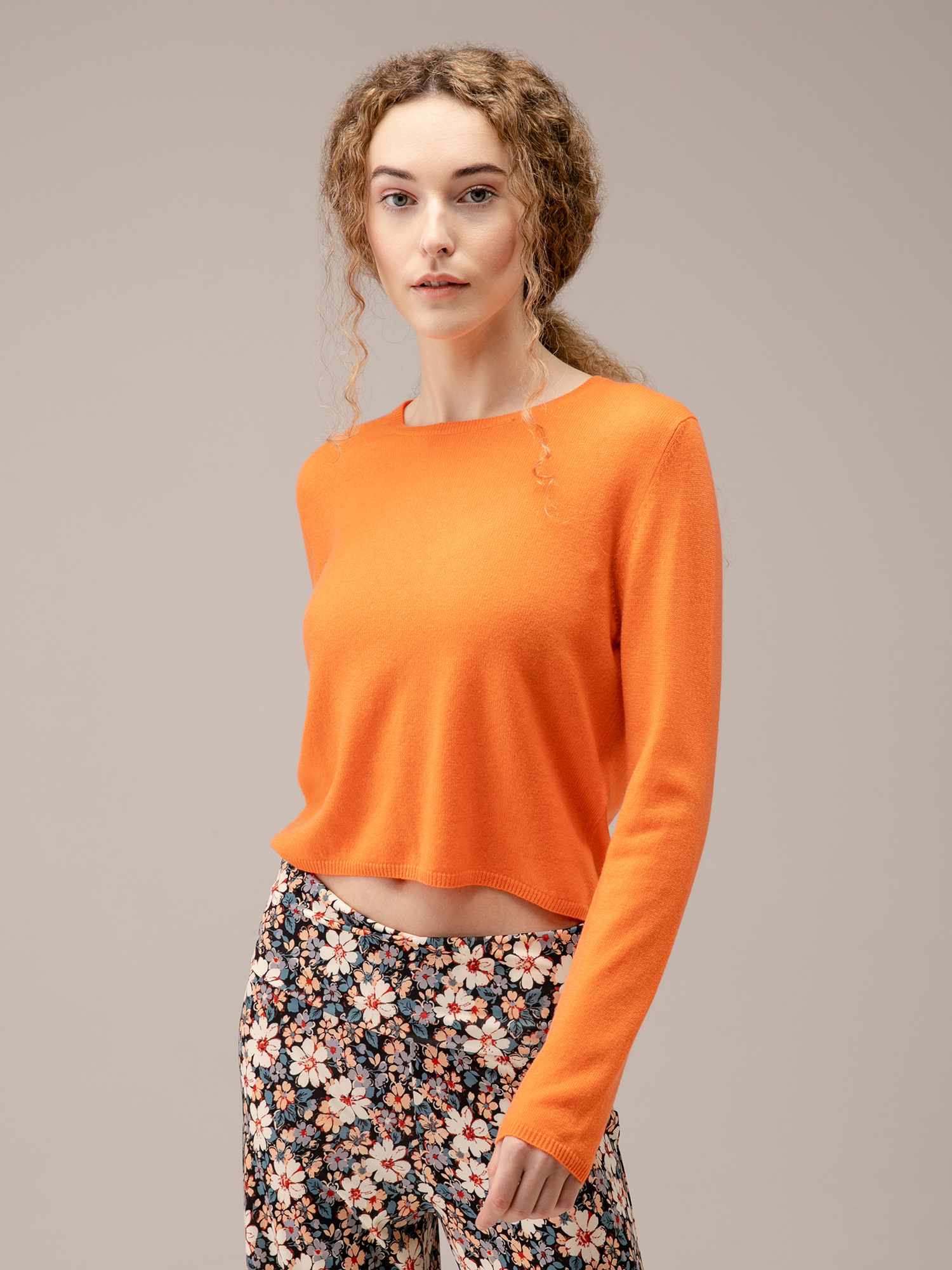 Detailansicht von Cropped Pullover aus Cashmere von ALLUDE