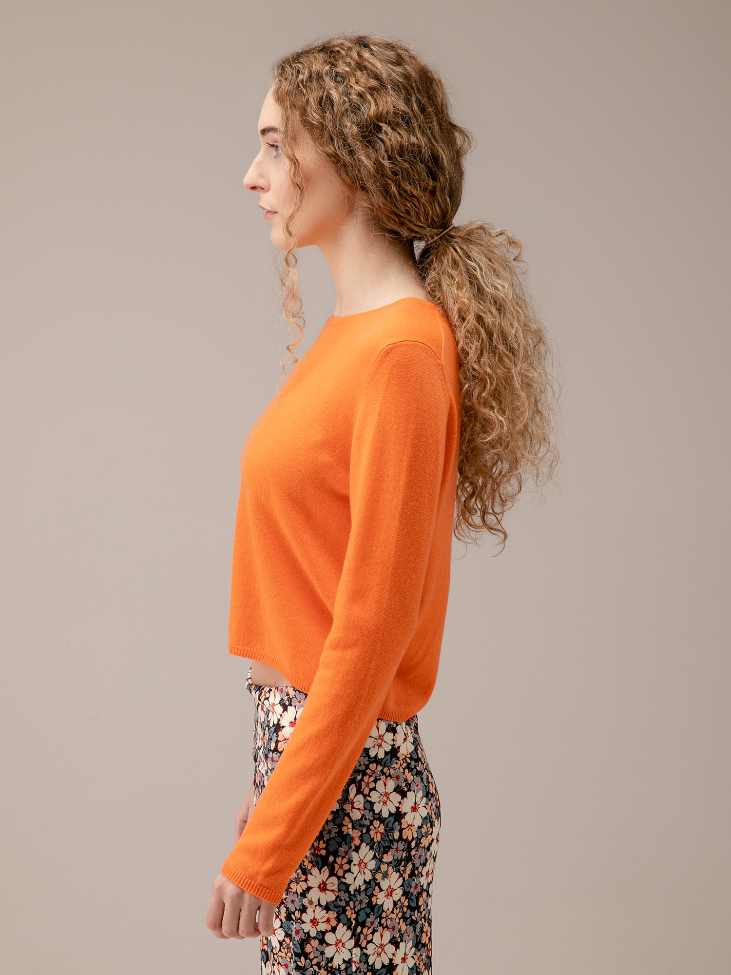 Detailansicht von Cropped Pullover aus Cashmere von ALLUDE