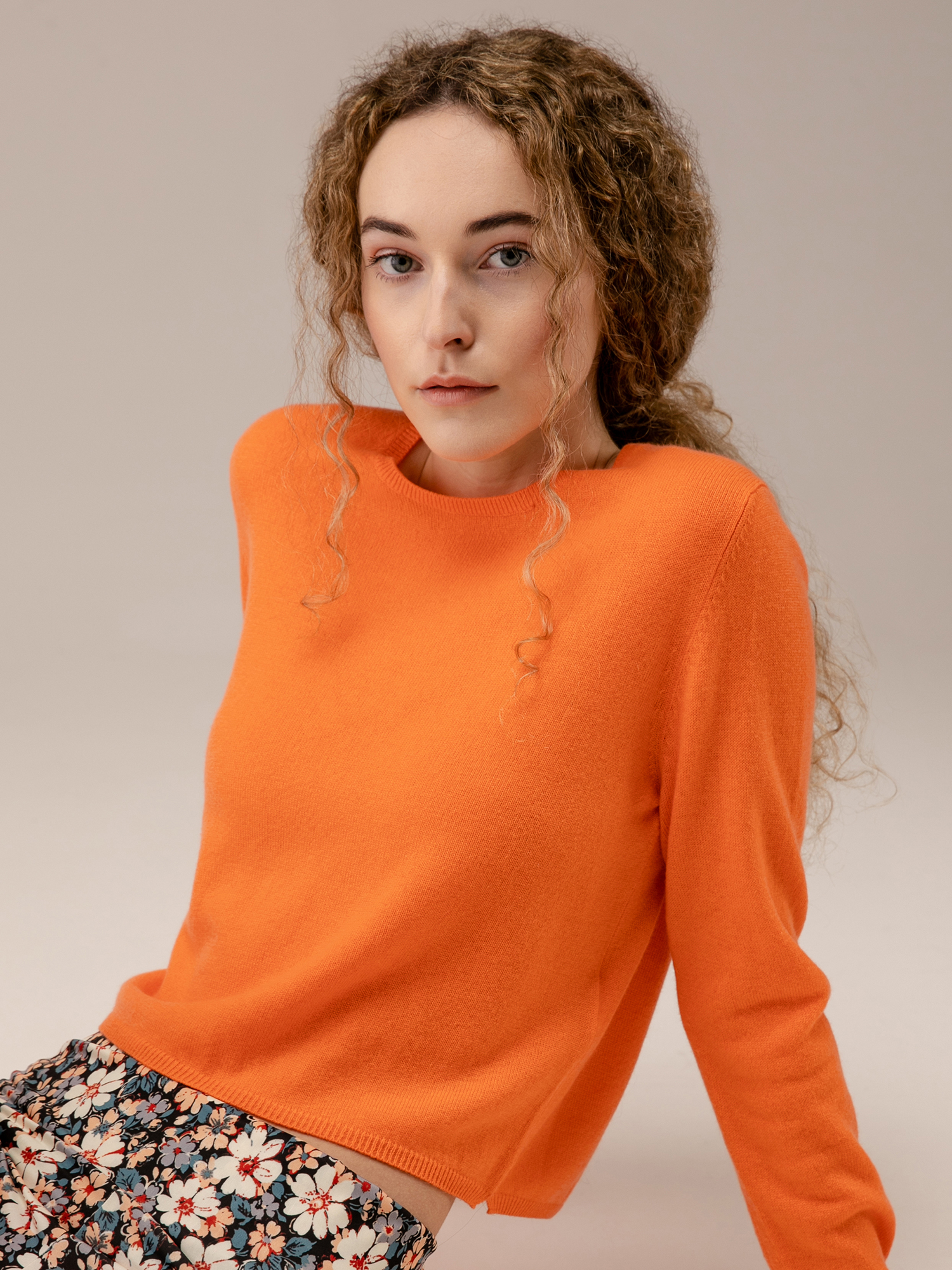 Detailansicht von Cropped Pullover aus Cashmere von ALLUDE