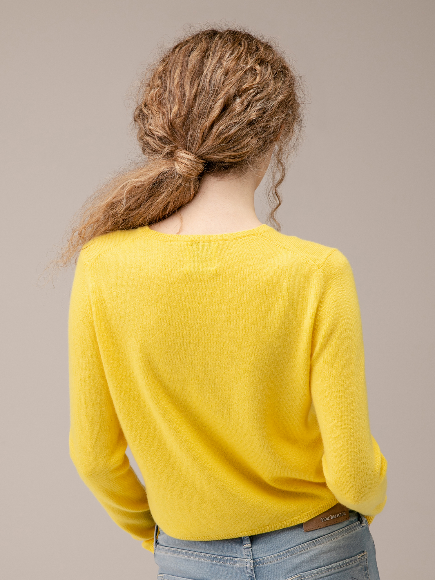 Detailansicht von Cropped Pullover aus Cashmere von ALLUDE