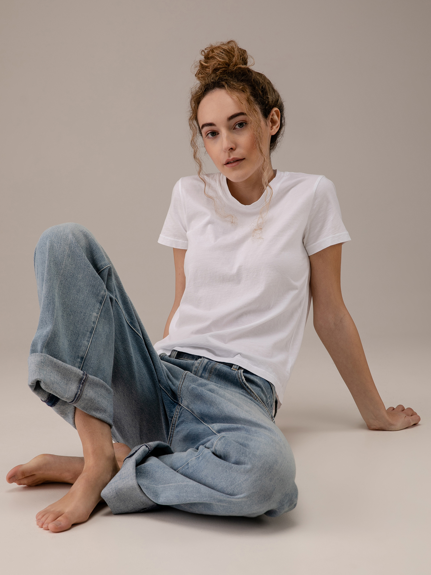 Detailansicht von T-Shirt aus Baumwolle von JAMES PERSE