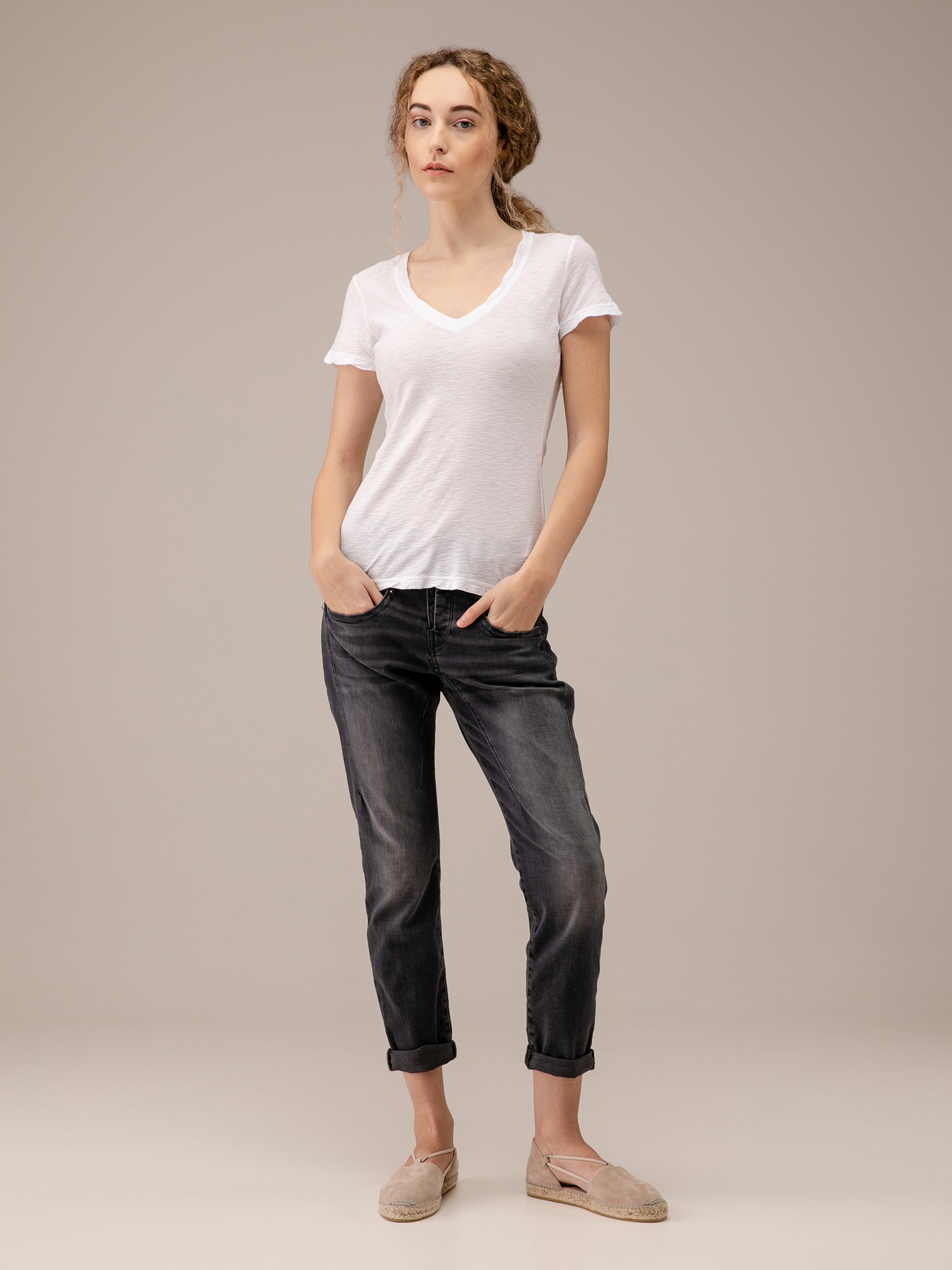 Detailansicht von T-Shirt aus Baumwolle von JAMES PERSE