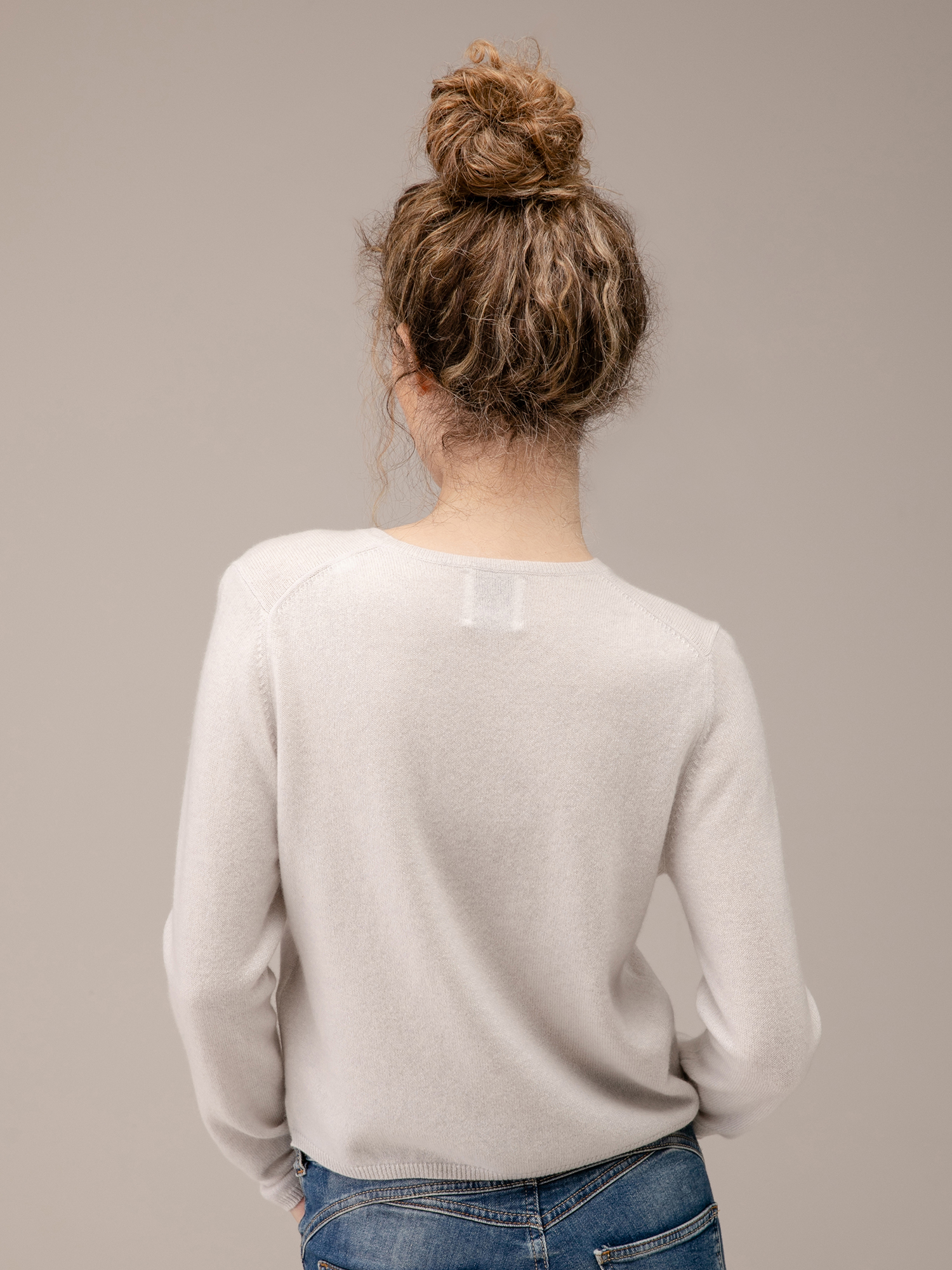 Detailansicht von Cropped Pullover aus Cashmere von ALLUDE