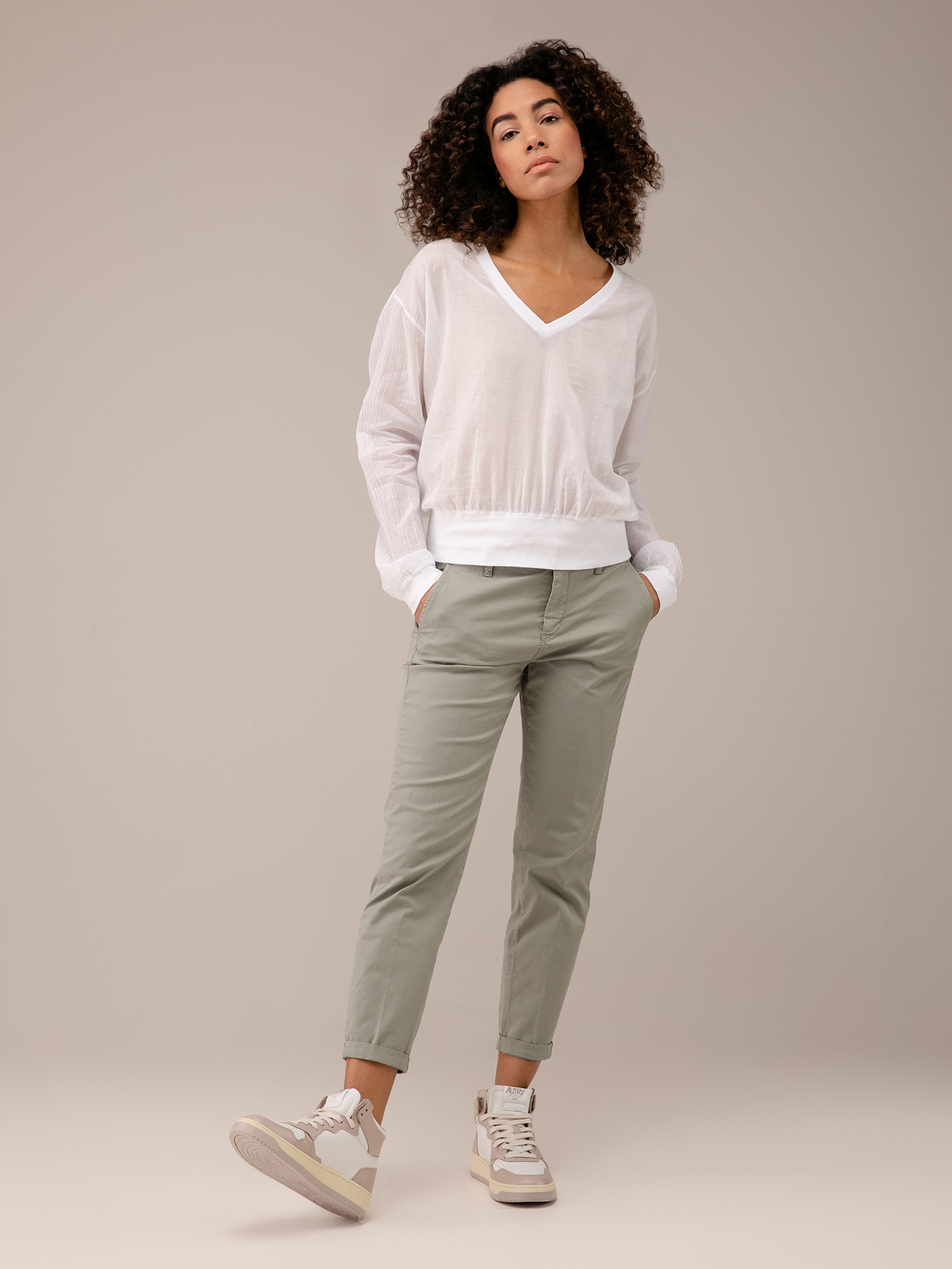 Detailansicht von Oversize Baumwollbluse von 10 DAYS