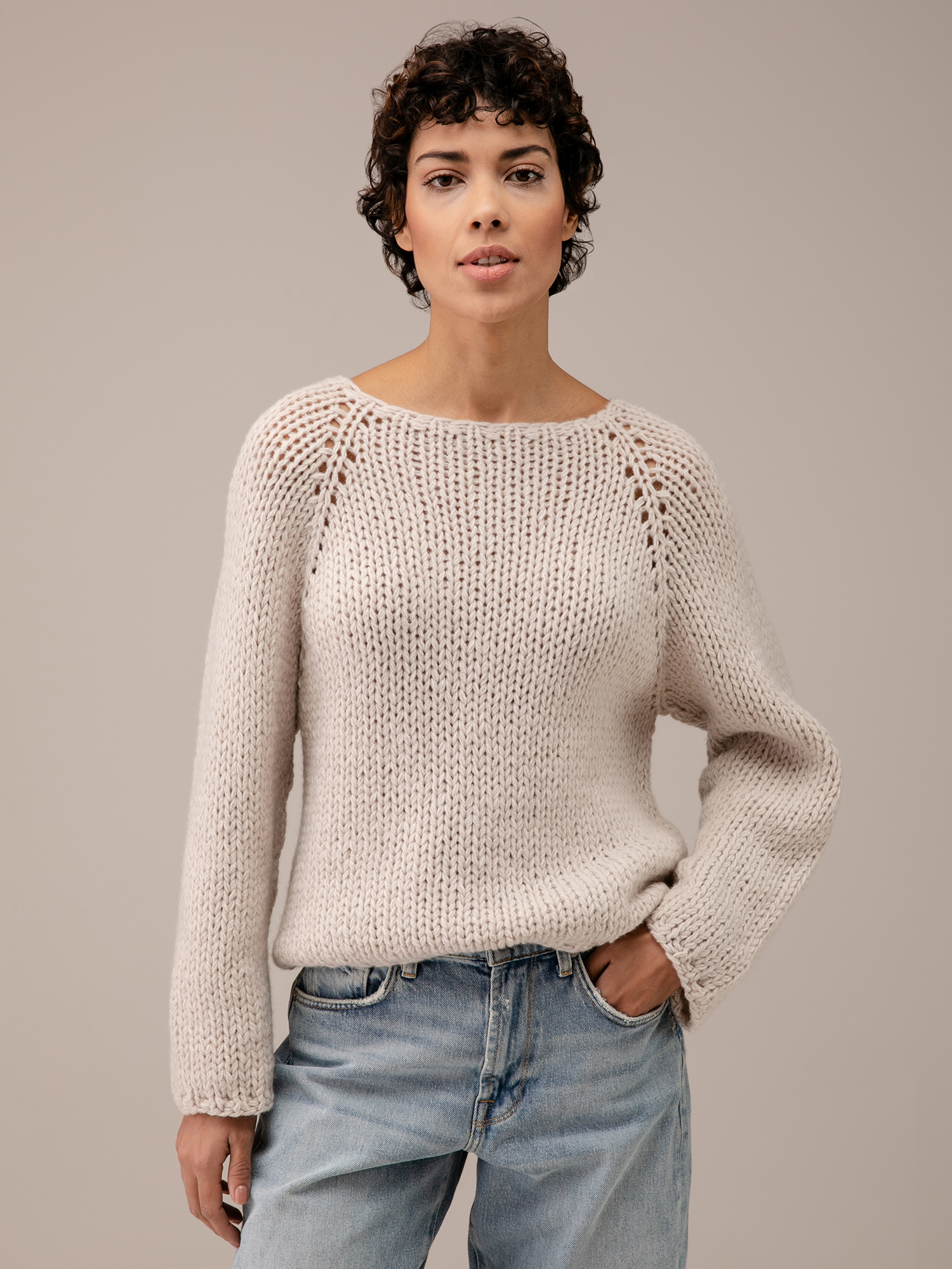 Detailansicht von Pullover aus Merinowolle von ILONA VON PREUSCHEN