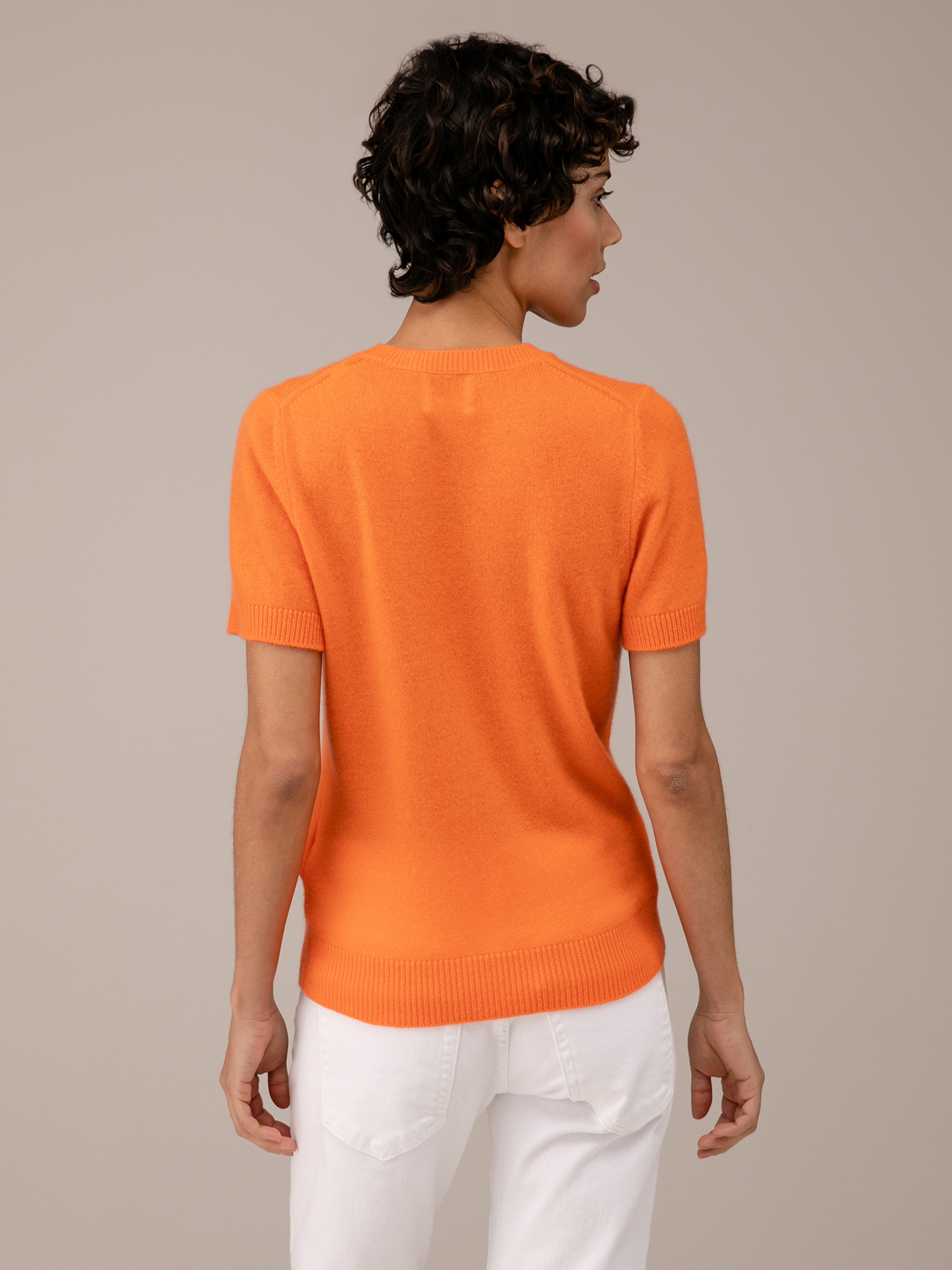 Detailansicht von Kurzarm-Pullover aus Cashmere von ALLUDE