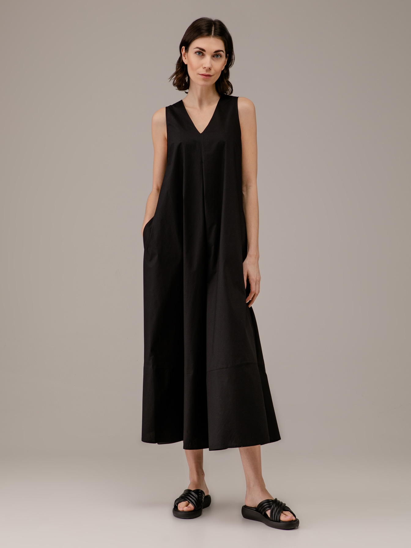 Detailansicht von Maxi-Kleid aus Baumwolle von ROBERTO COLLINA