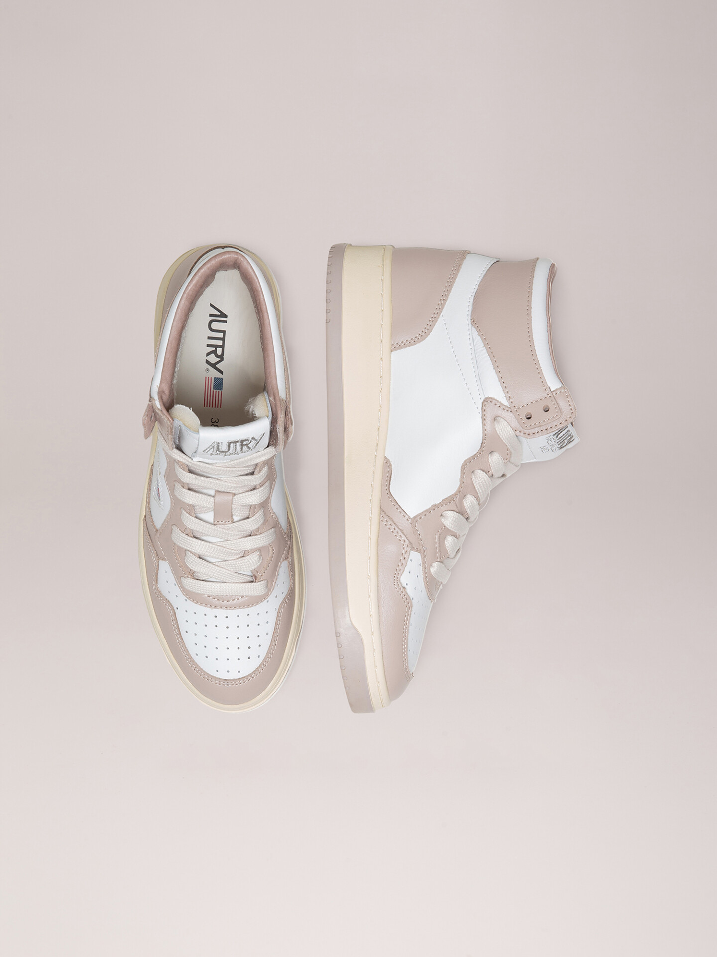 Detailansicht von Hoher Sneaker aus Leder von AUTRY