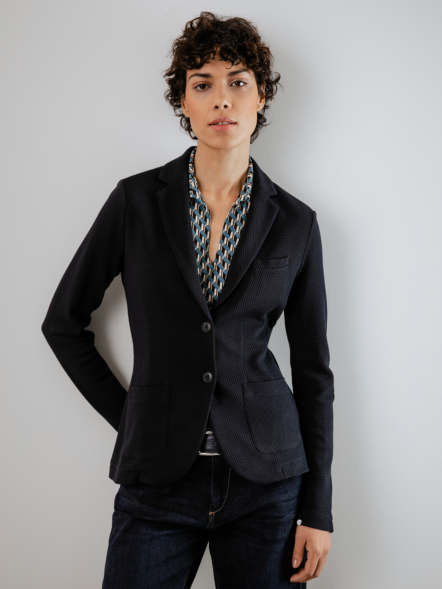 Detailansicht von Blazer aus Baumwolle von DANIELS