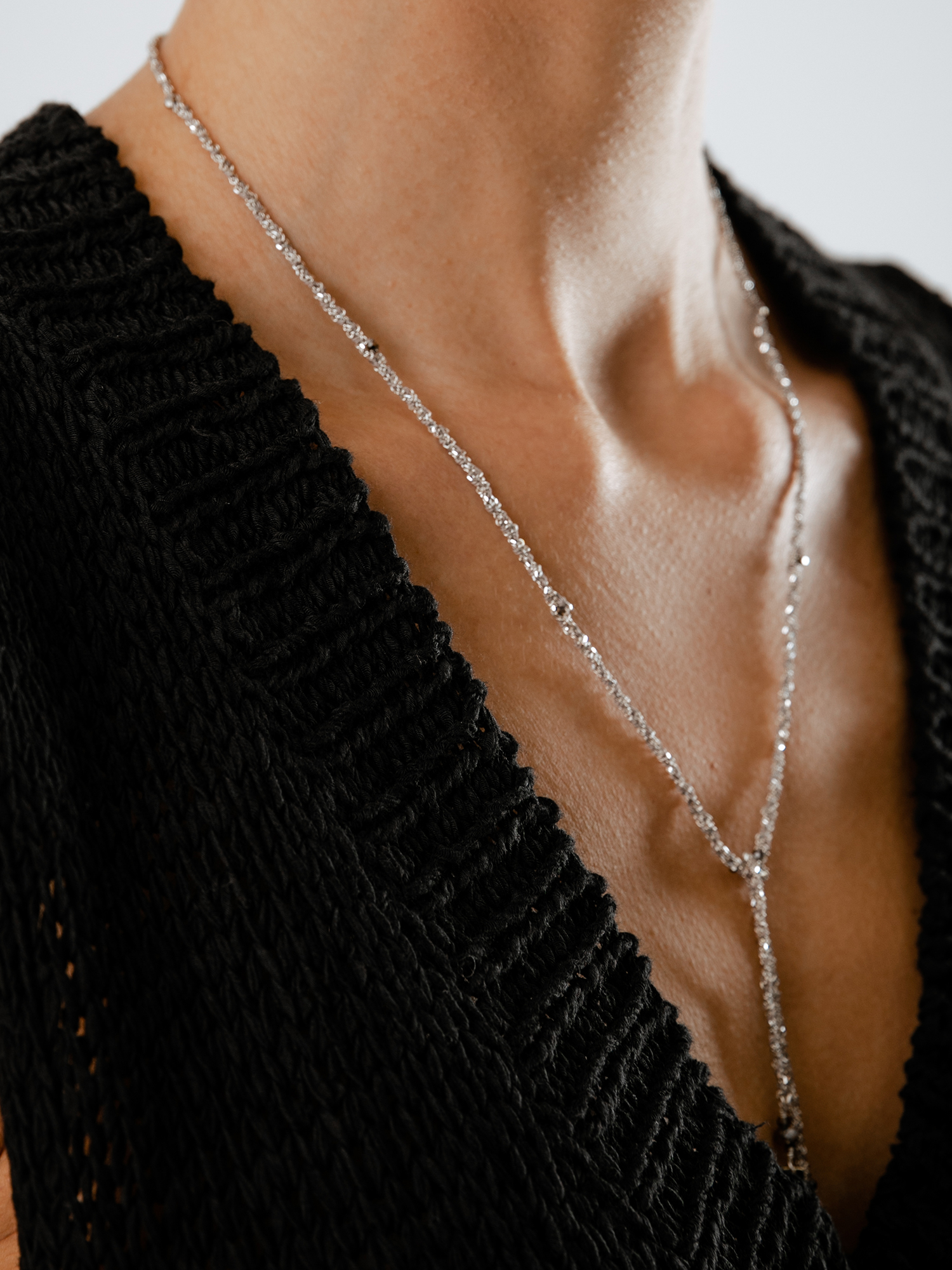 Detailansicht von Stricktop aus Baumwolle von ROBERTO COLLINA