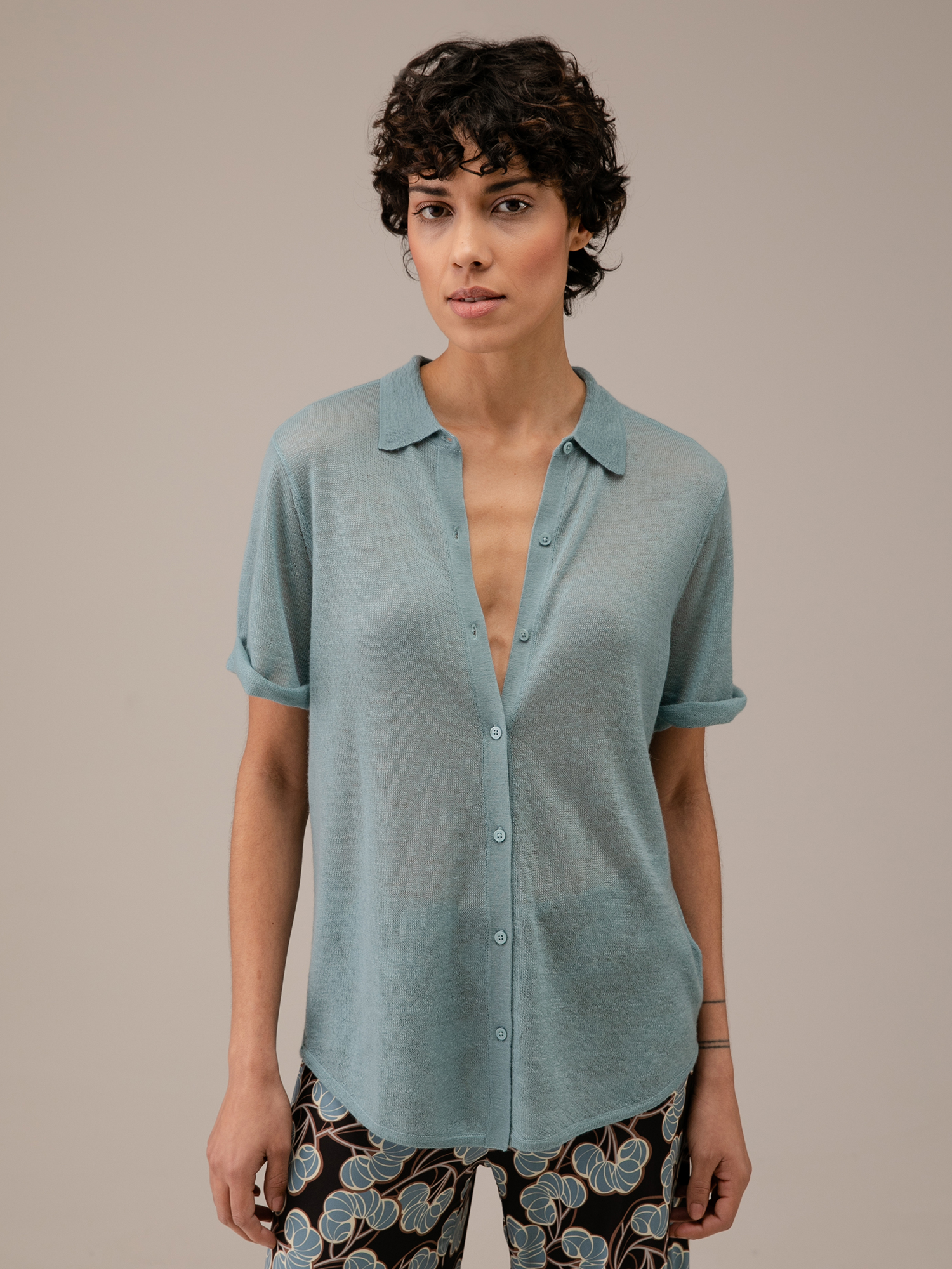 Detailansicht von Kurzarm-Pullover aus Cashmere von DANIELS