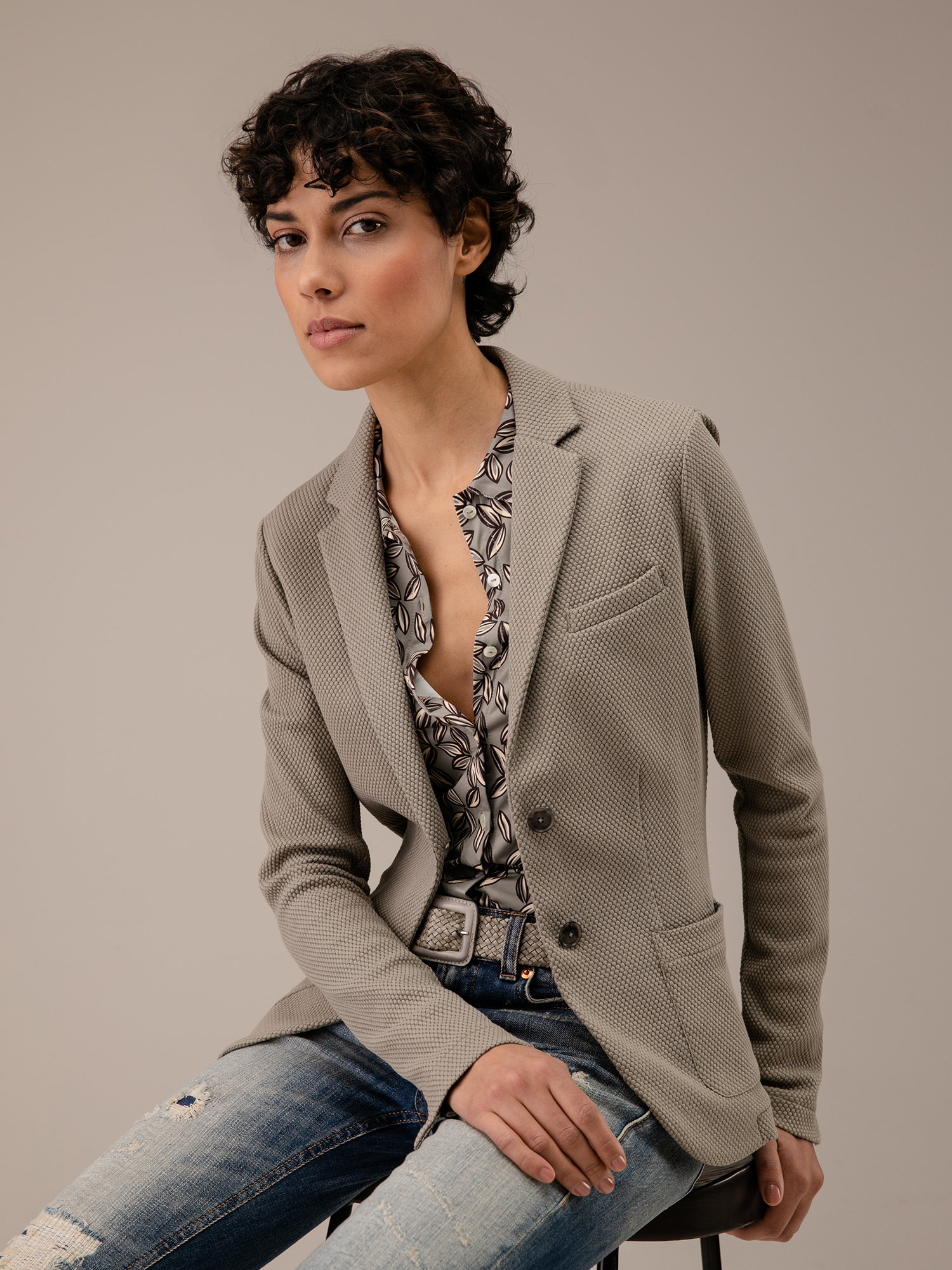 Detailansicht von Blazer aus Baumwolle von DANIELS