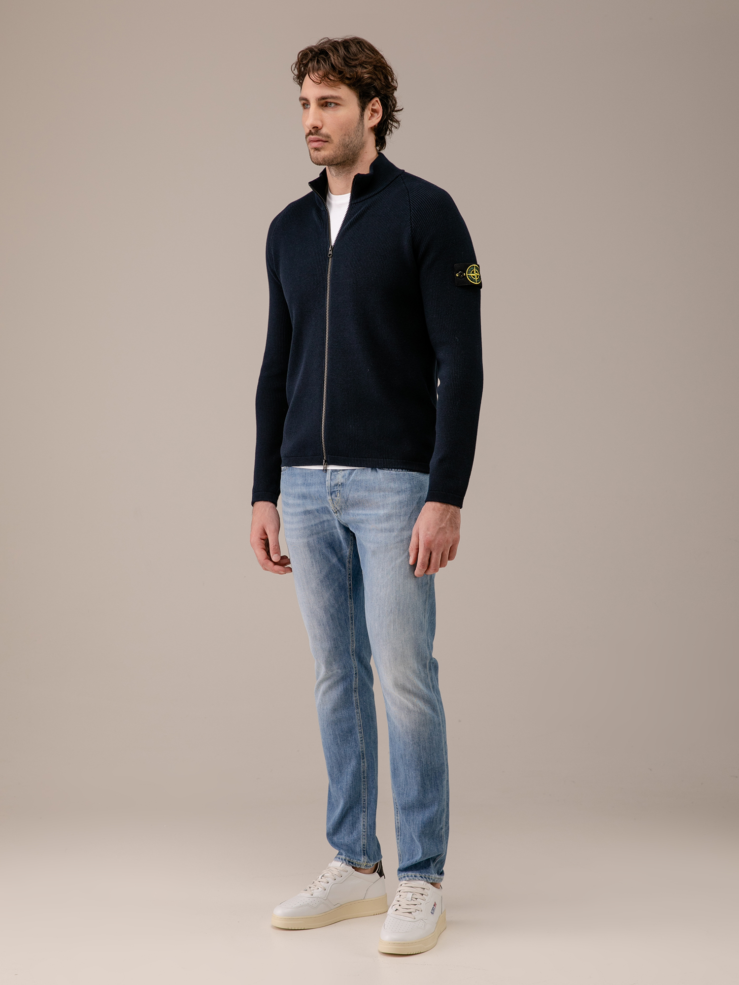 Detailansicht von Strickjacke aus Baumwolle von STONE ISLAND