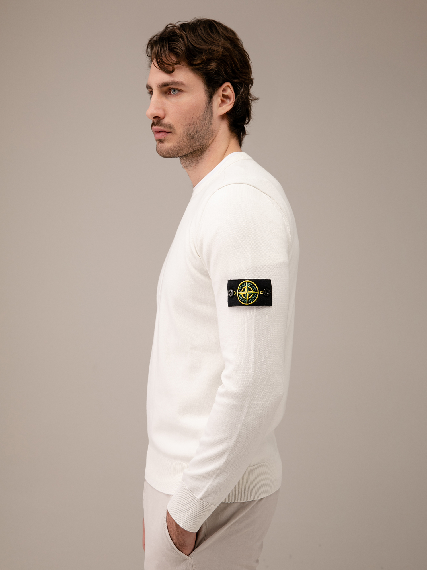 Detailansicht von Pullover aus Baumwolle von STONE ISLAND