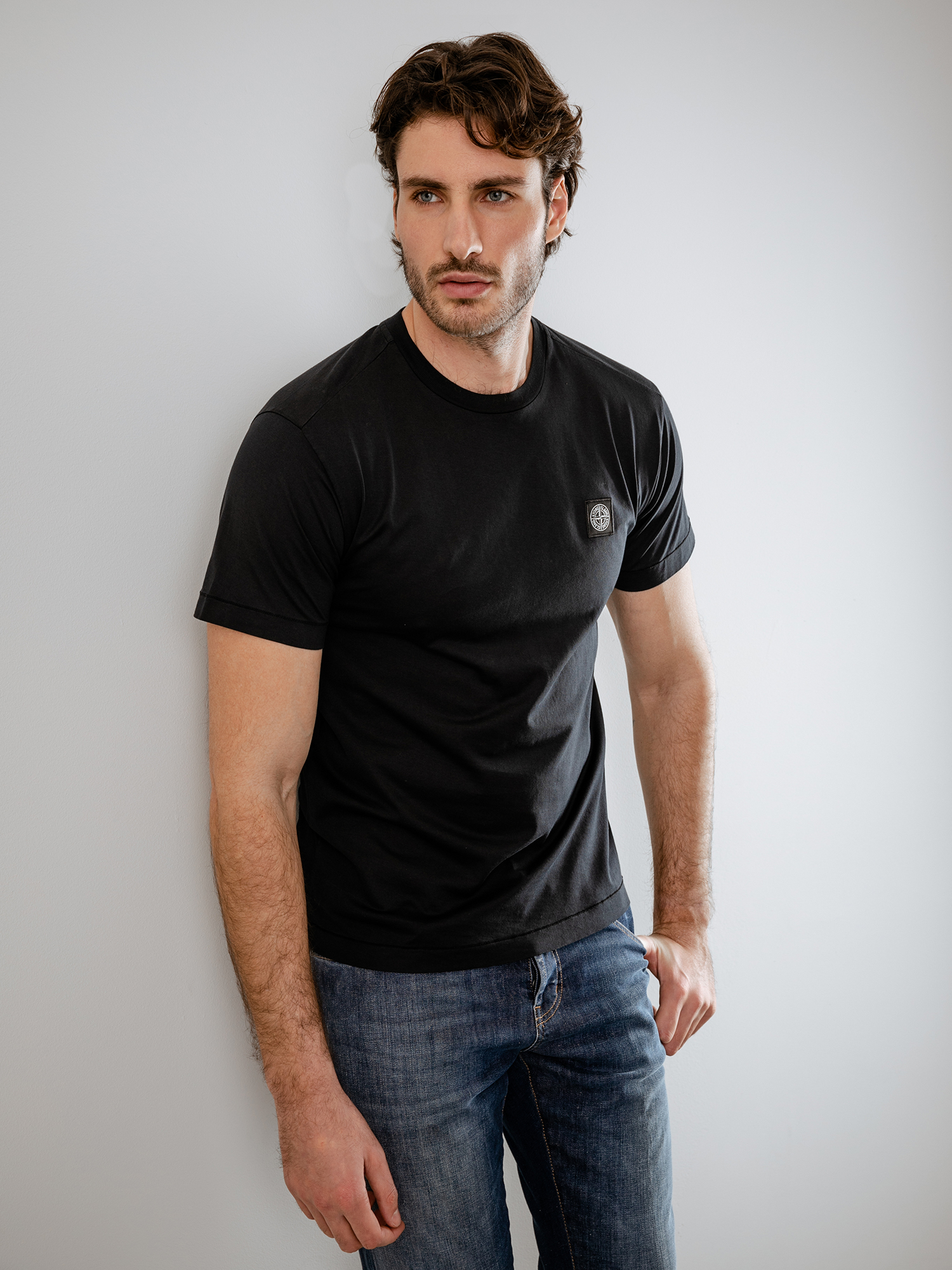 Detailansicht von T-Shirt aus Baumwolle von STONE ISLAND