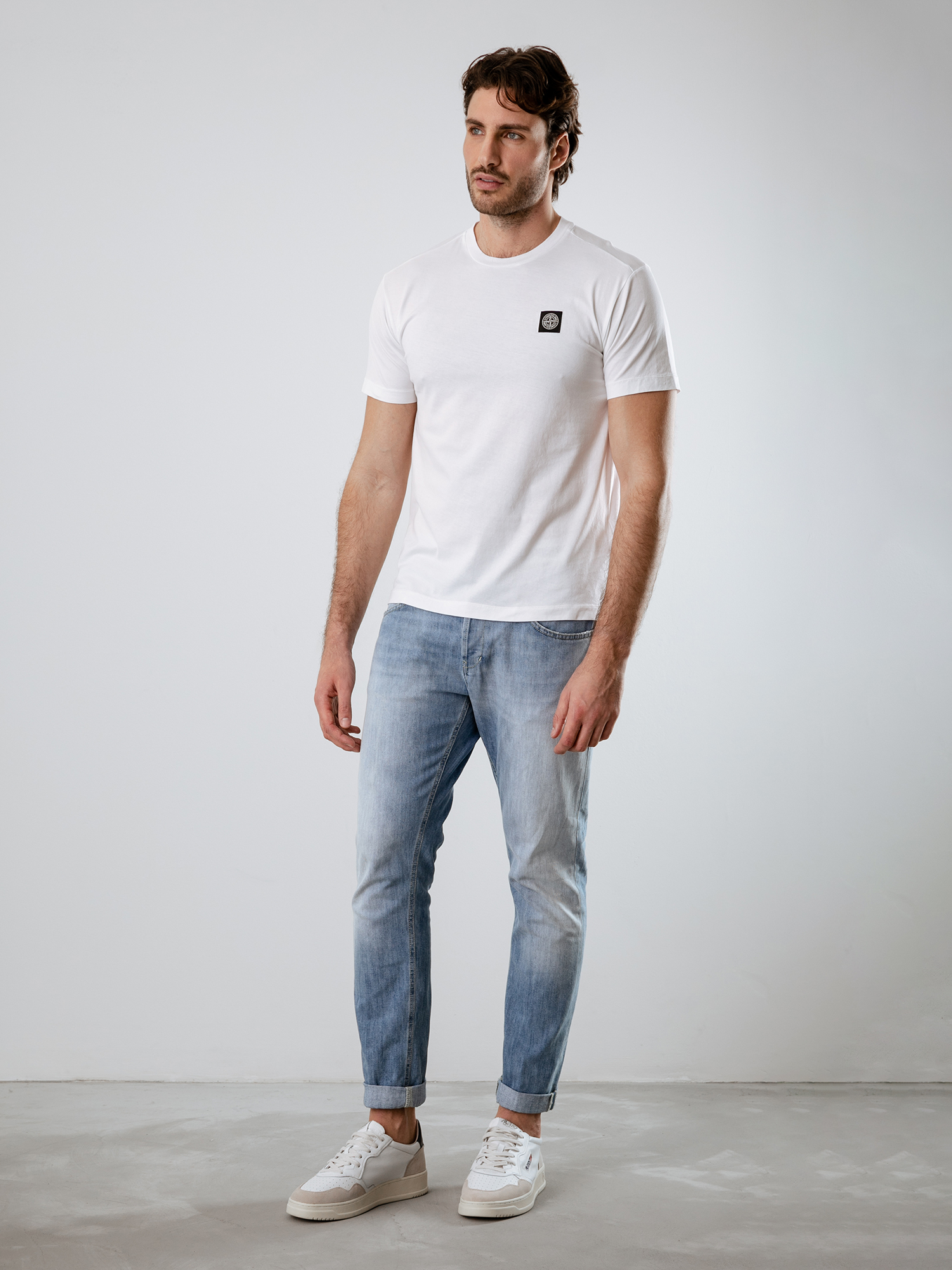 Detailansicht von T-Shirt aus Baumwolle von STONE ISLAND