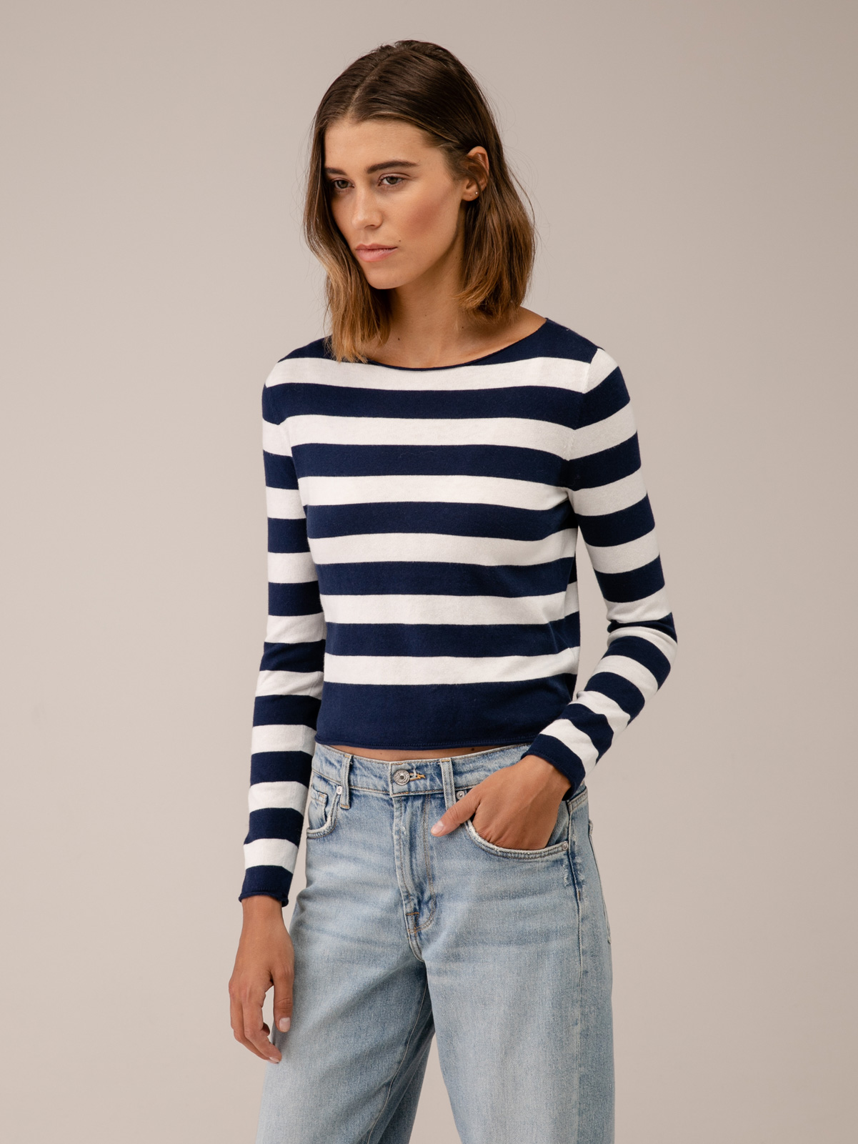 Detailansicht von Cropped Pullover aus Baumwolle von DANIELS