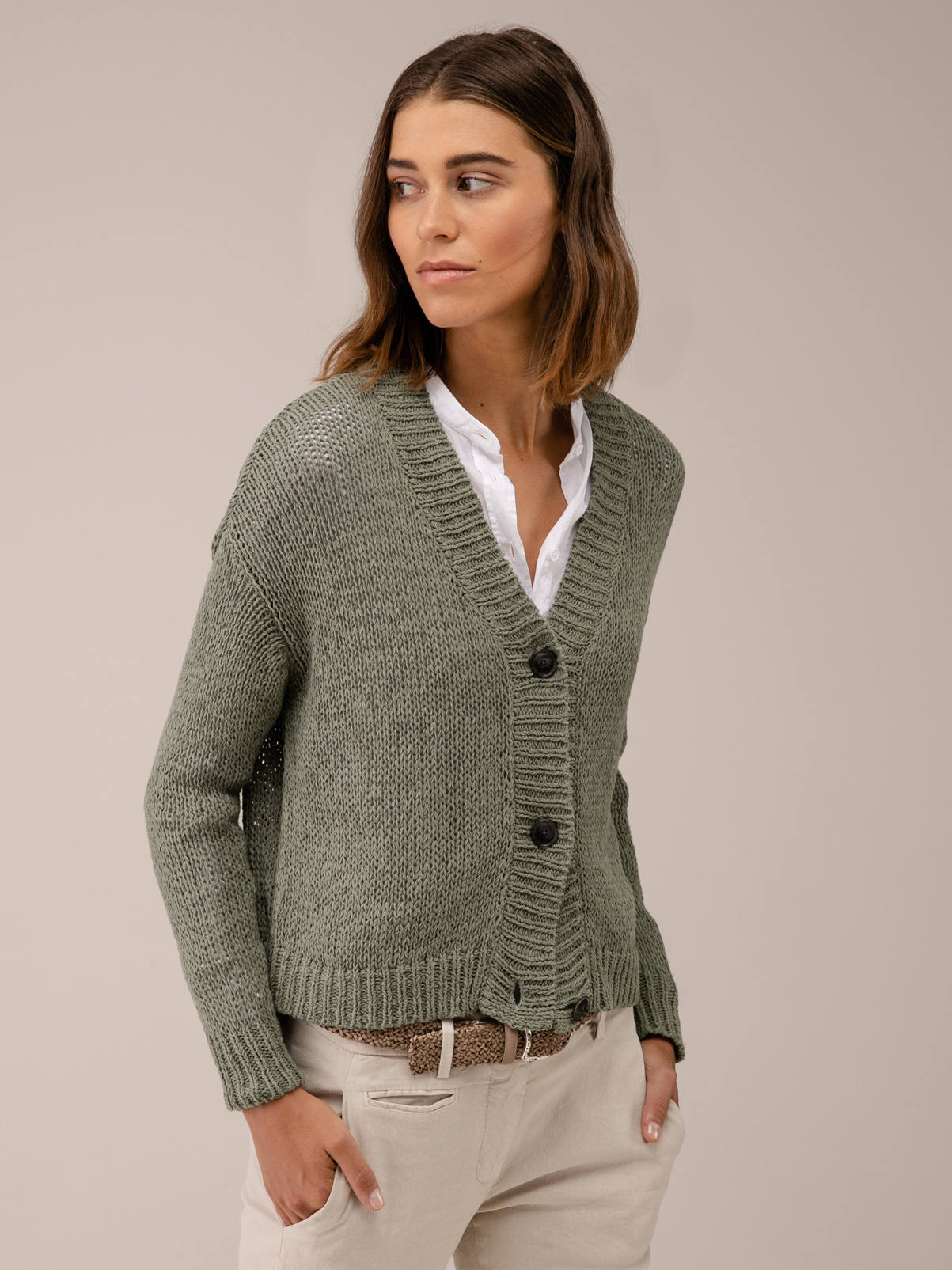 Detailansicht von Strickjacke aus Baumwolle von DANIELS