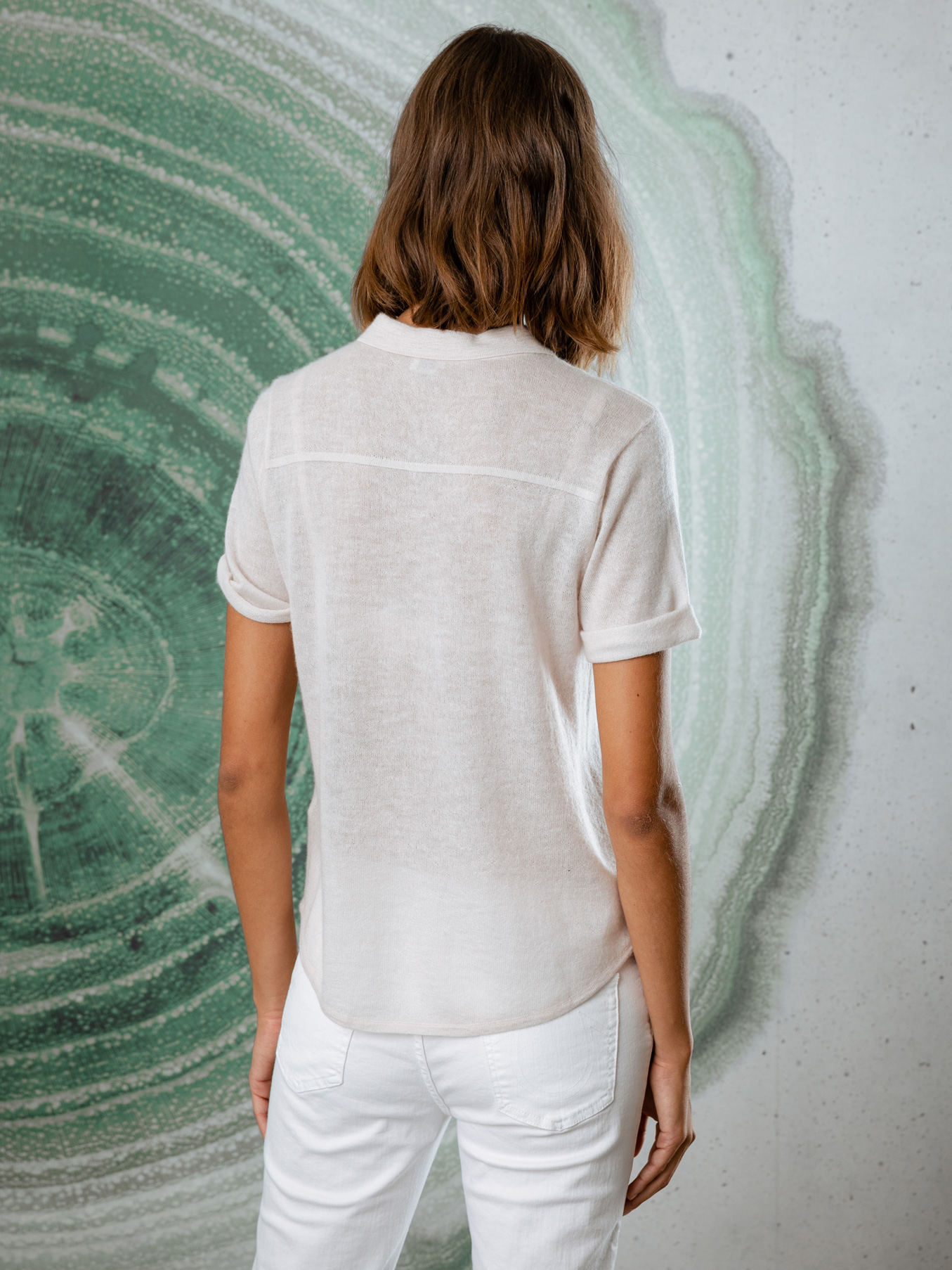 Detailansicht von Kurzarm-Pullover aus Cashmere von DANIELS