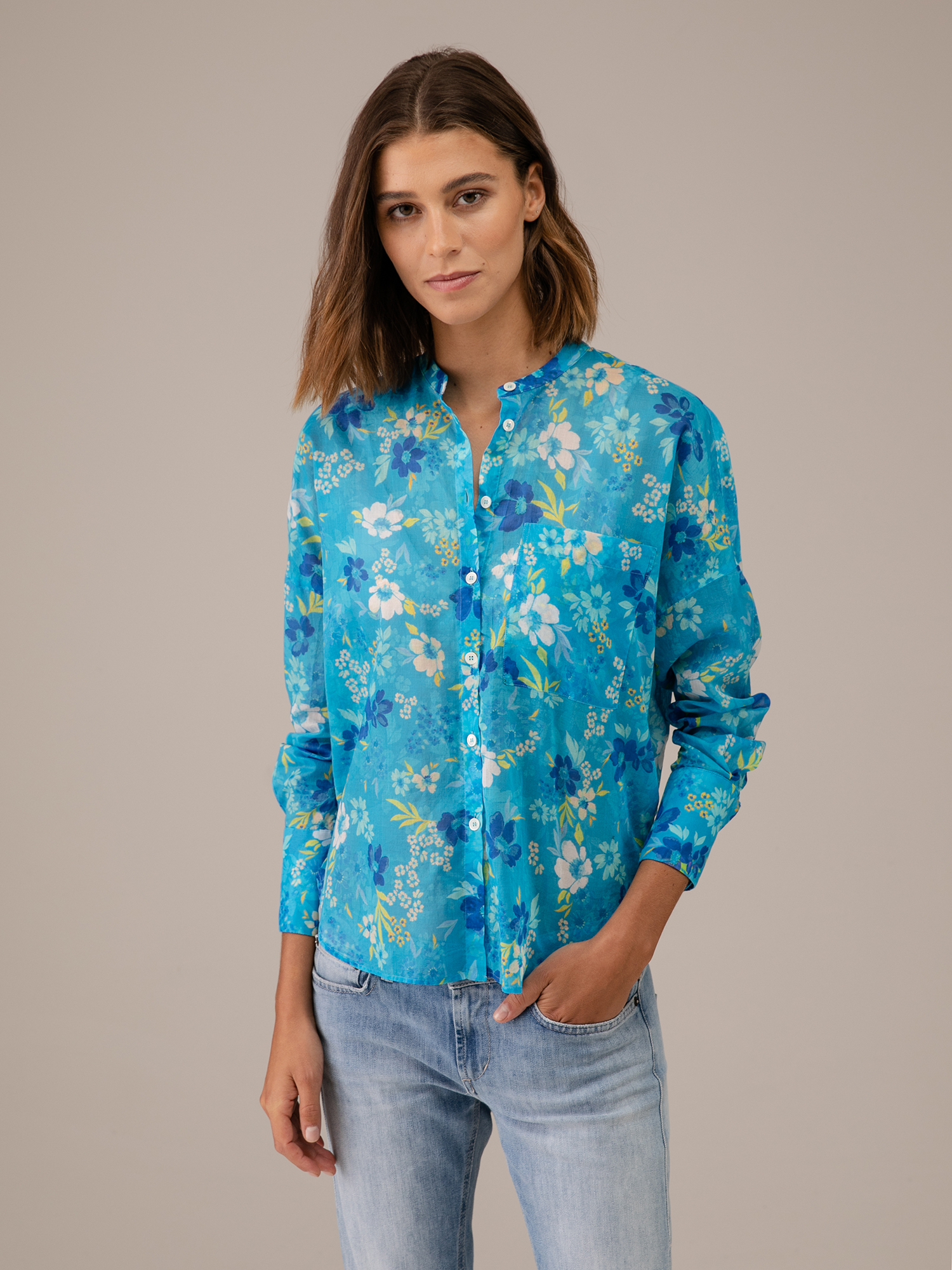 Detailansicht von Gemusterte Bluse von ROBERT FRIEDMAN