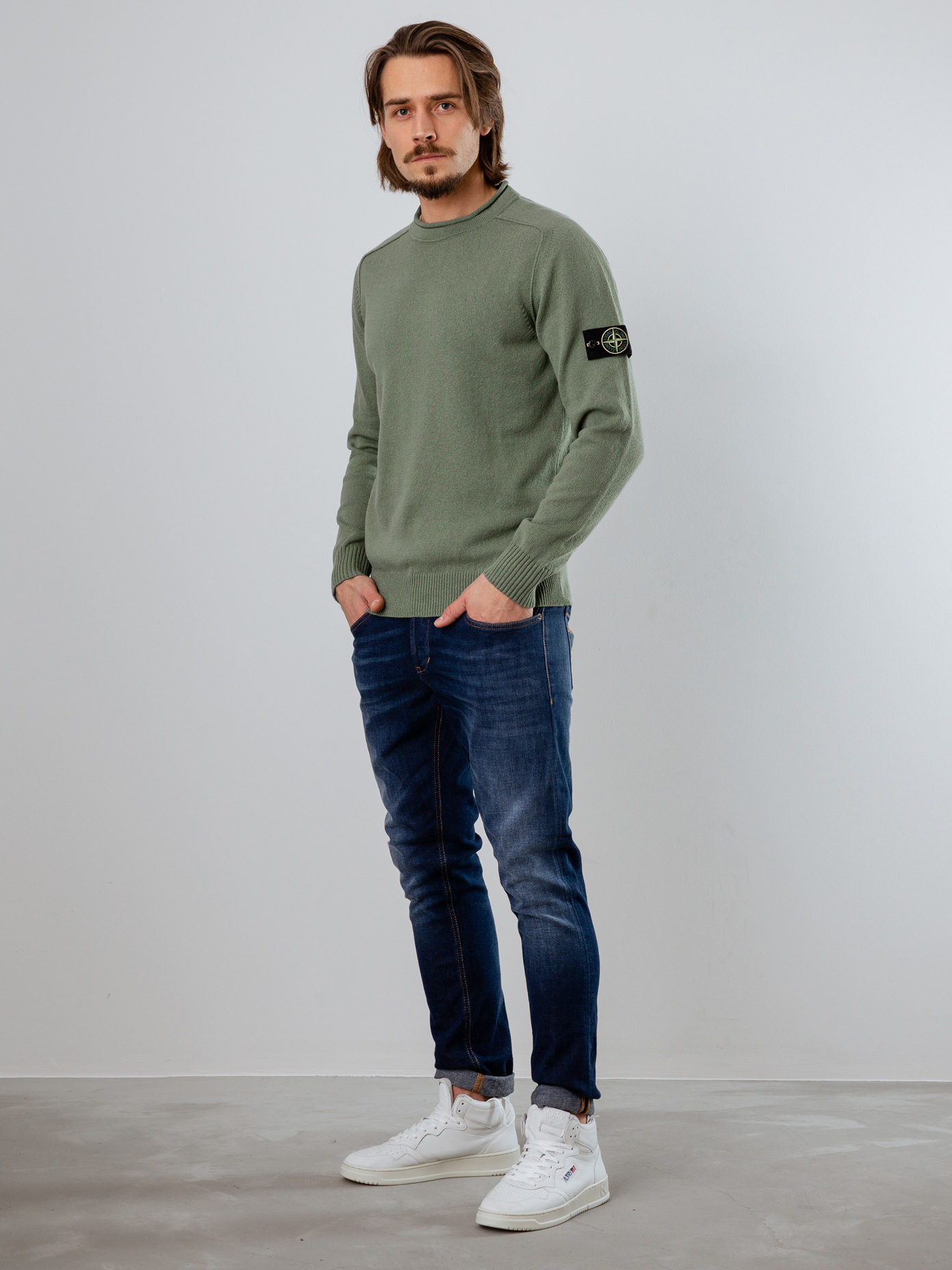Detailansicht von Pullover aus Baumwolle von STONE ISLAND