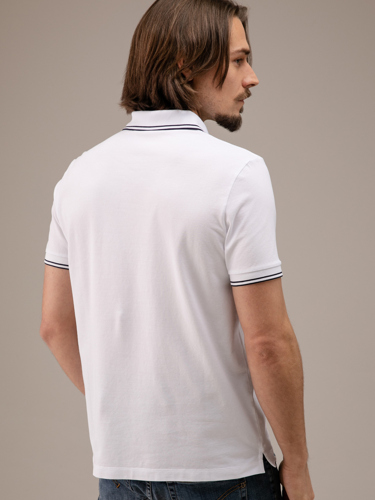 Detailansicht von Kurzarm-Poloshirt aus Baumwolle von STONE ISLAND