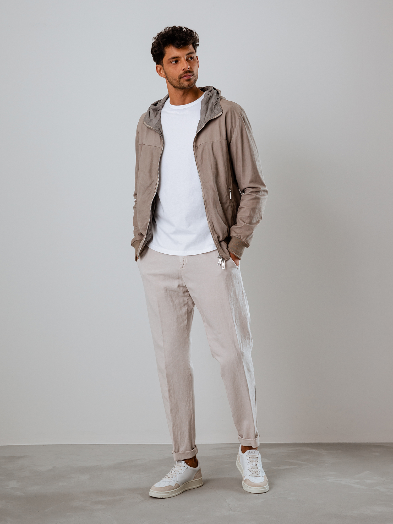 Detailansicht von Lederjacke von GIORGIO BRATO