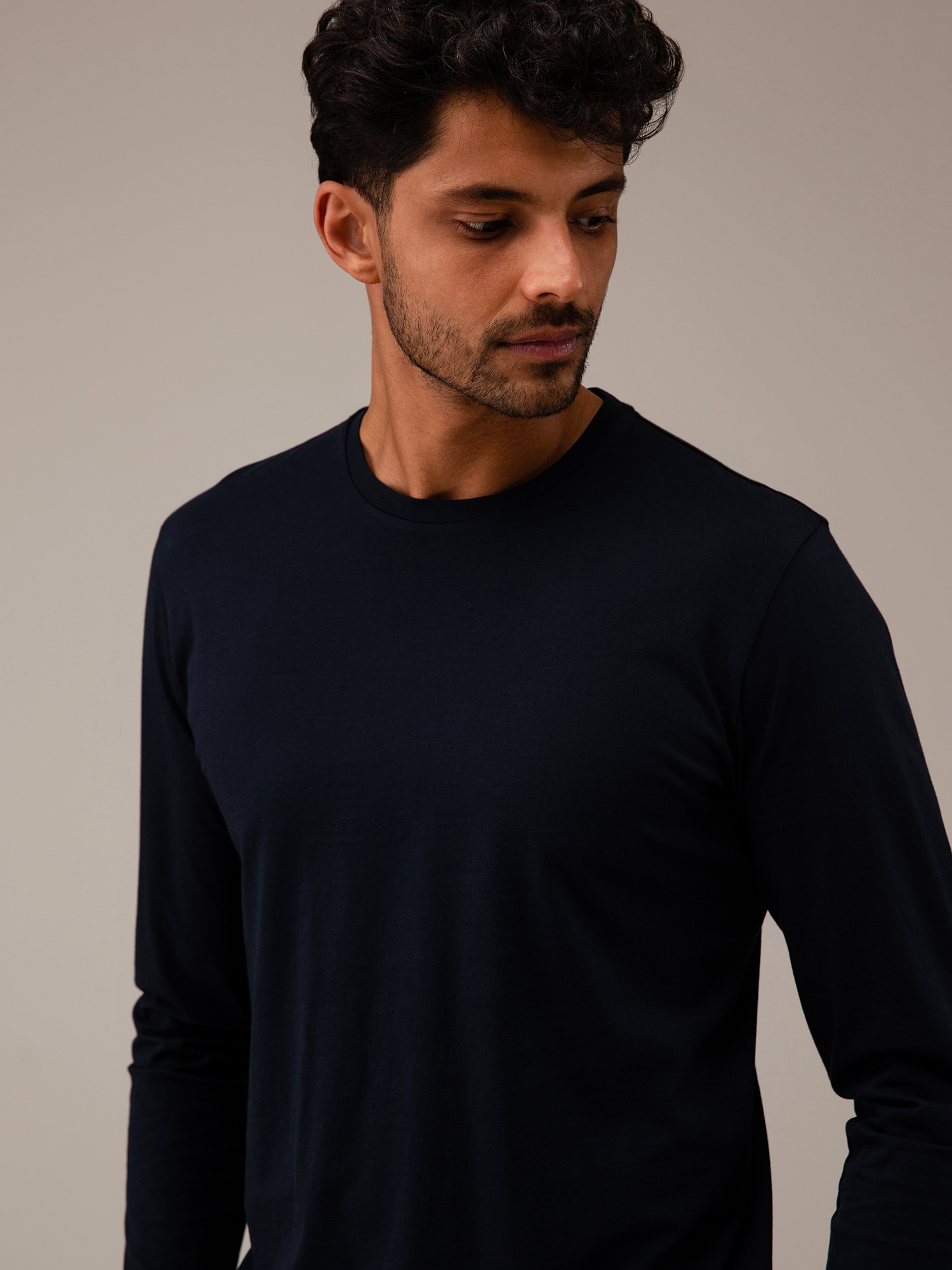 Detailansicht von Langarmshirt aus Baumwolle von STEFAN BRANDT