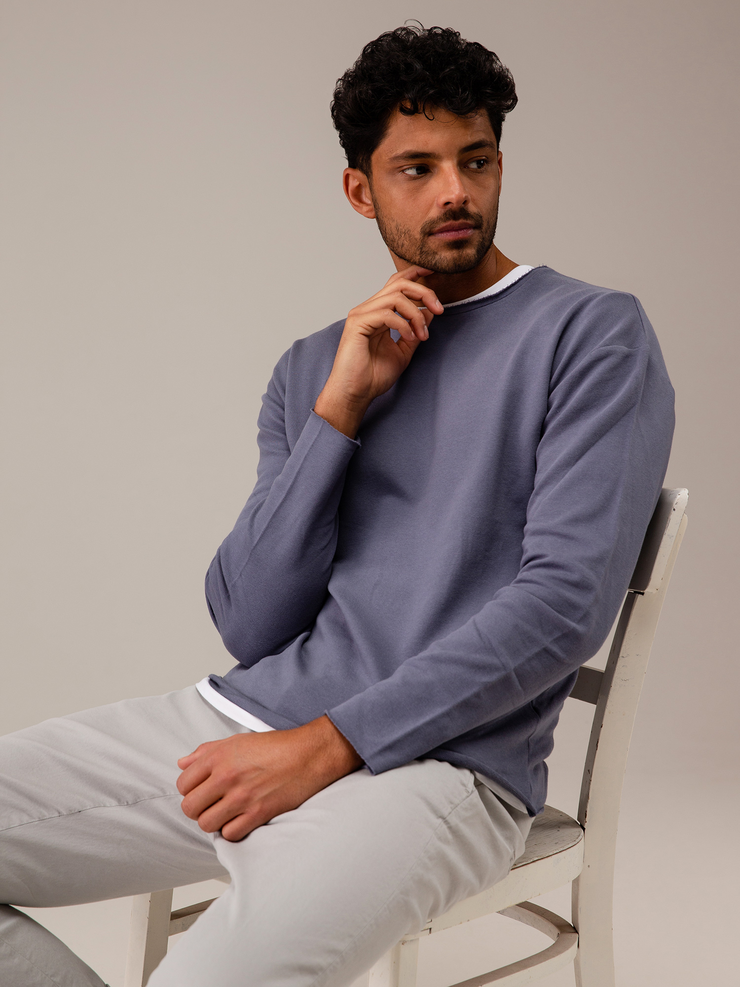 Detailansicht von Langarmshirt aus Baumwolle von KIEFERMANN