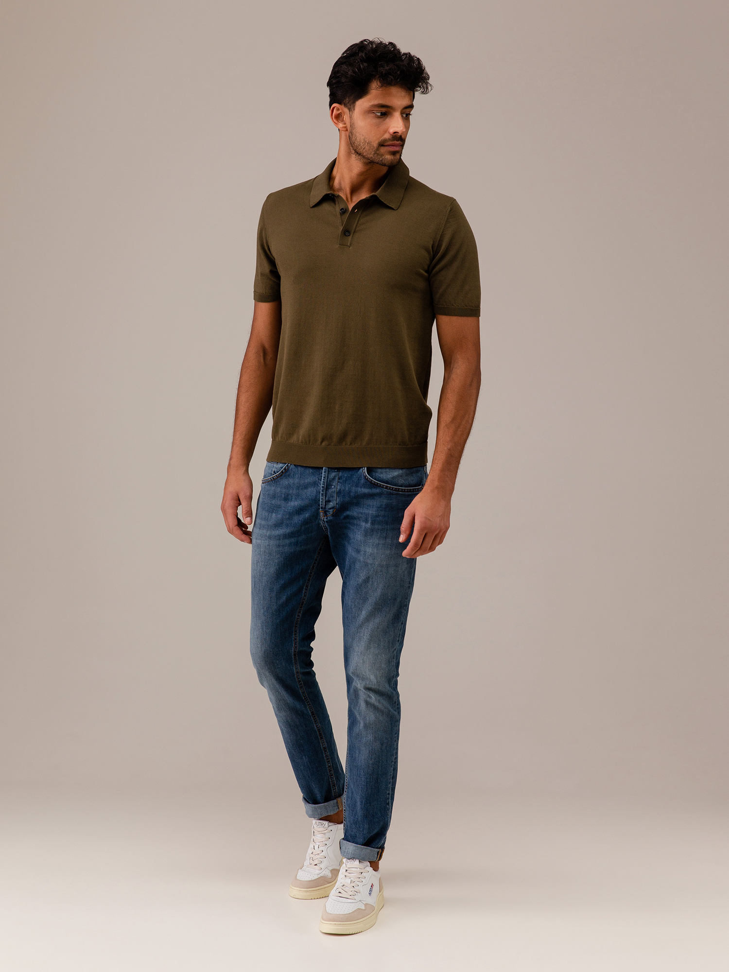 Detailansicht von Poloshirt aus Baumwolle von ROBERTO COLLINA